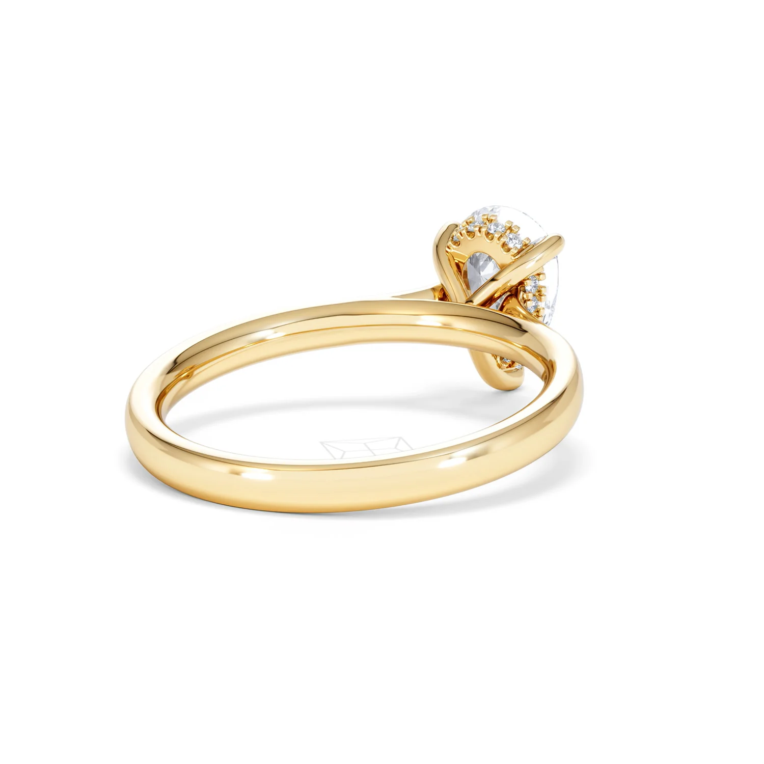 Amora Pear 1.07ct Hidden Halo Lab Diamond Engagement Ring F/VS Set in 18K Gold - Image 41