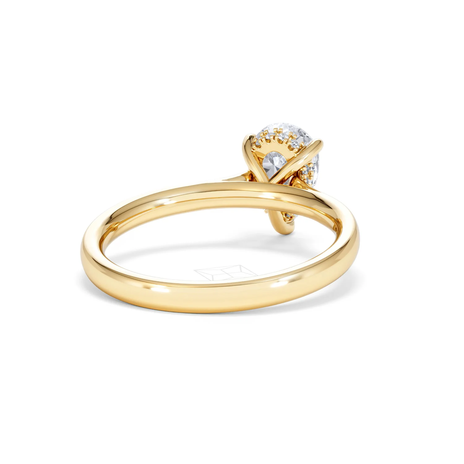 Amora Pear 1.07ct Hidden Halo Lab Diamond Engagement Ring F/VS Set in 18K Gold - Image 43