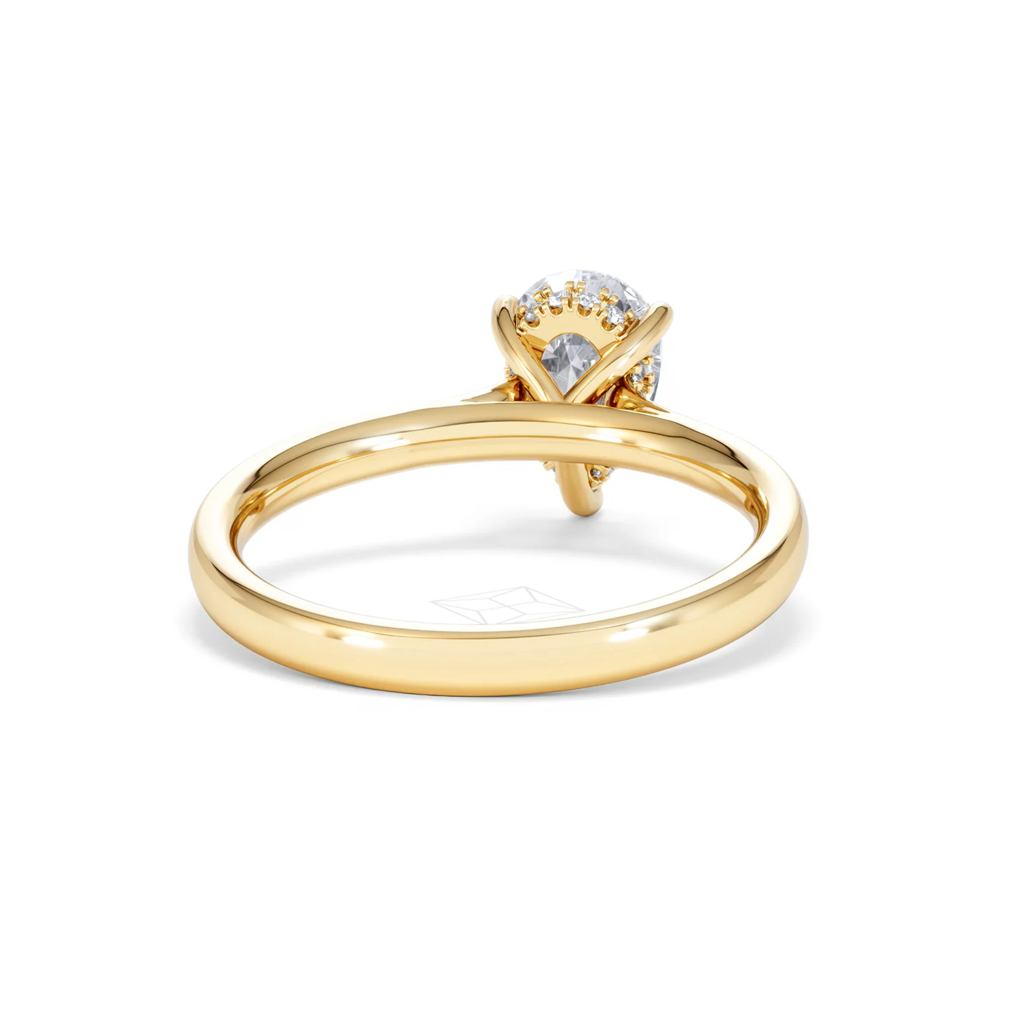 Amora Pear 1.07ct Hidden Halo Lab Diamond Engagement Ring F/VS Set in 18K Gold - Image 45
