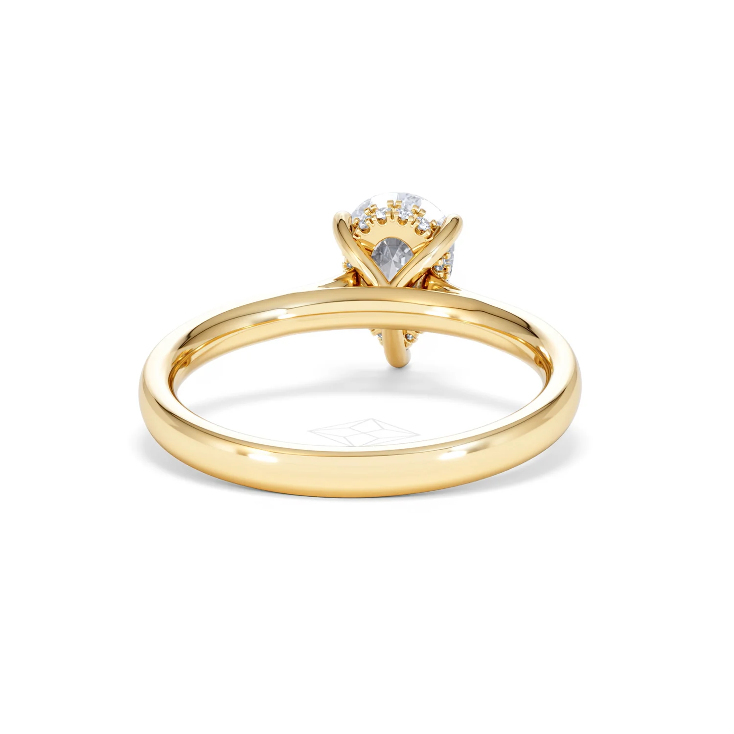 Amora Pear 1.07ct Hidden Halo Lab Diamond Engagement Ring F/VS Set in 18K Gold - Image 46