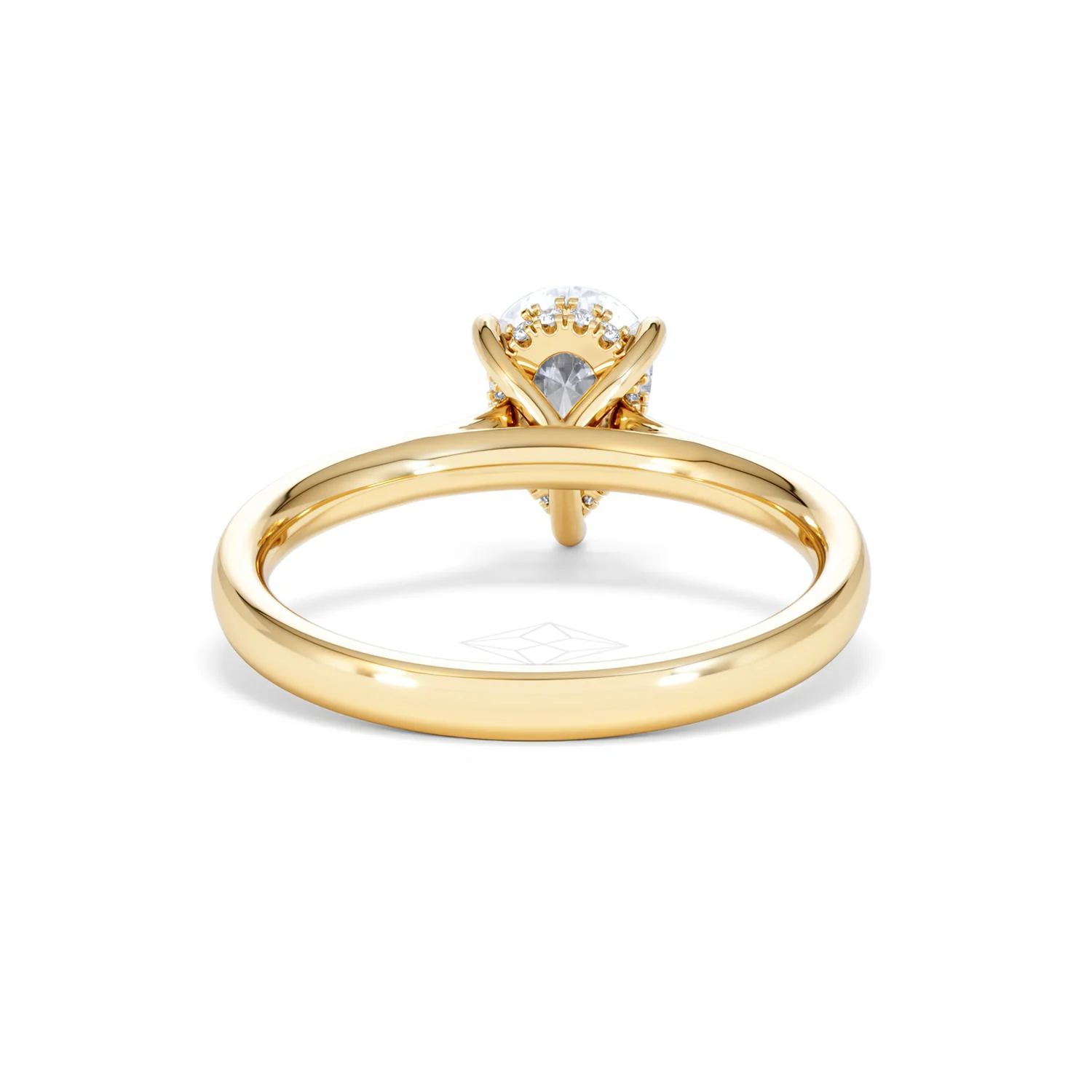 Amora Pear 1.07ct Hidden Halo Lab Diamond Engagement Ring F/VS Set in 18K Gold - Image 47