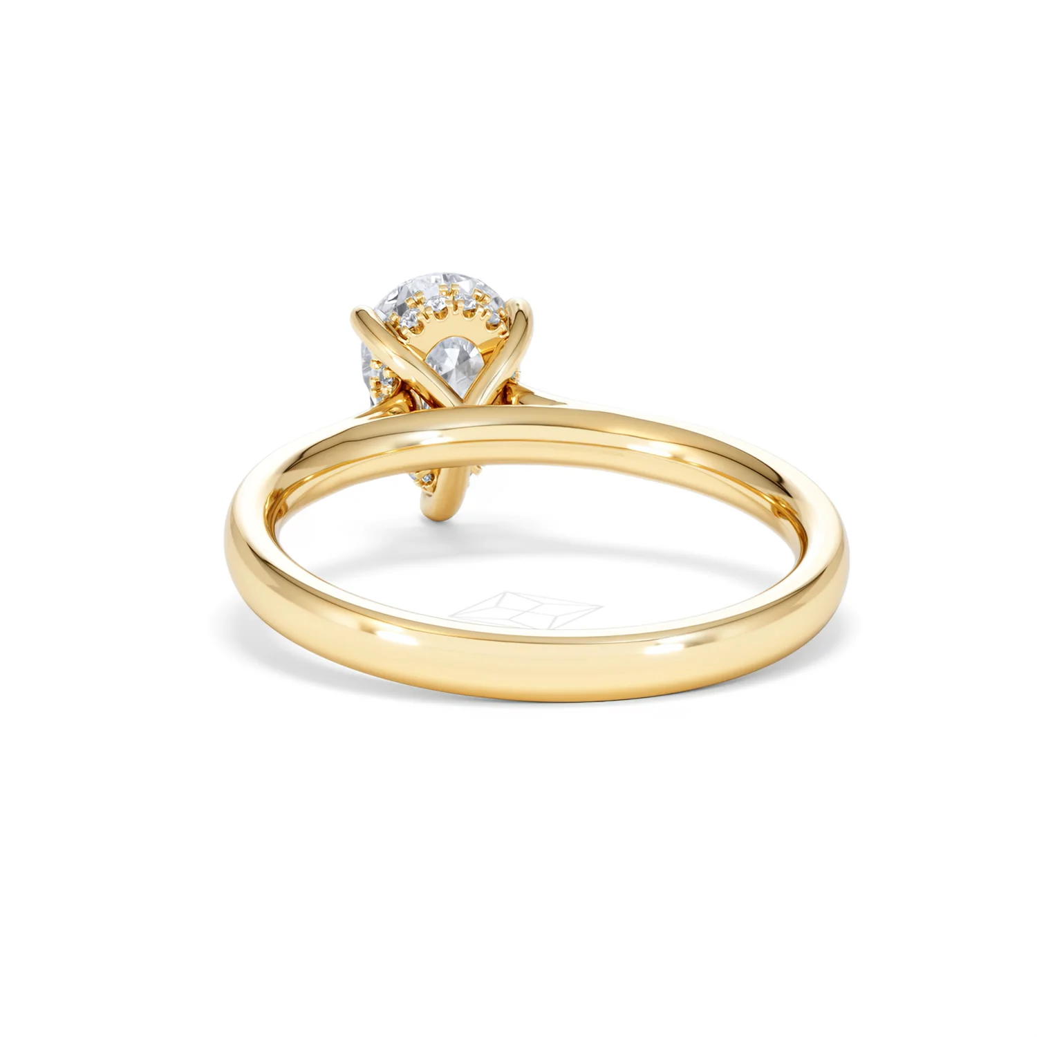 Amora Pear 1.07ct Hidden Halo Lab Diamond Engagement Ring F/VS Set in 18K Gold - Image 51