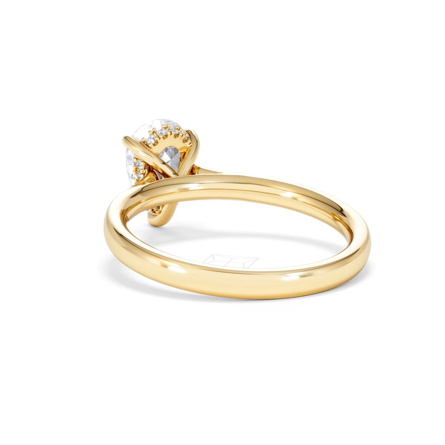 Amora Pear 1.07ct Hidden Halo Lab Diamond Engagement Ring F/VS Set in 18K Gold - Image 54