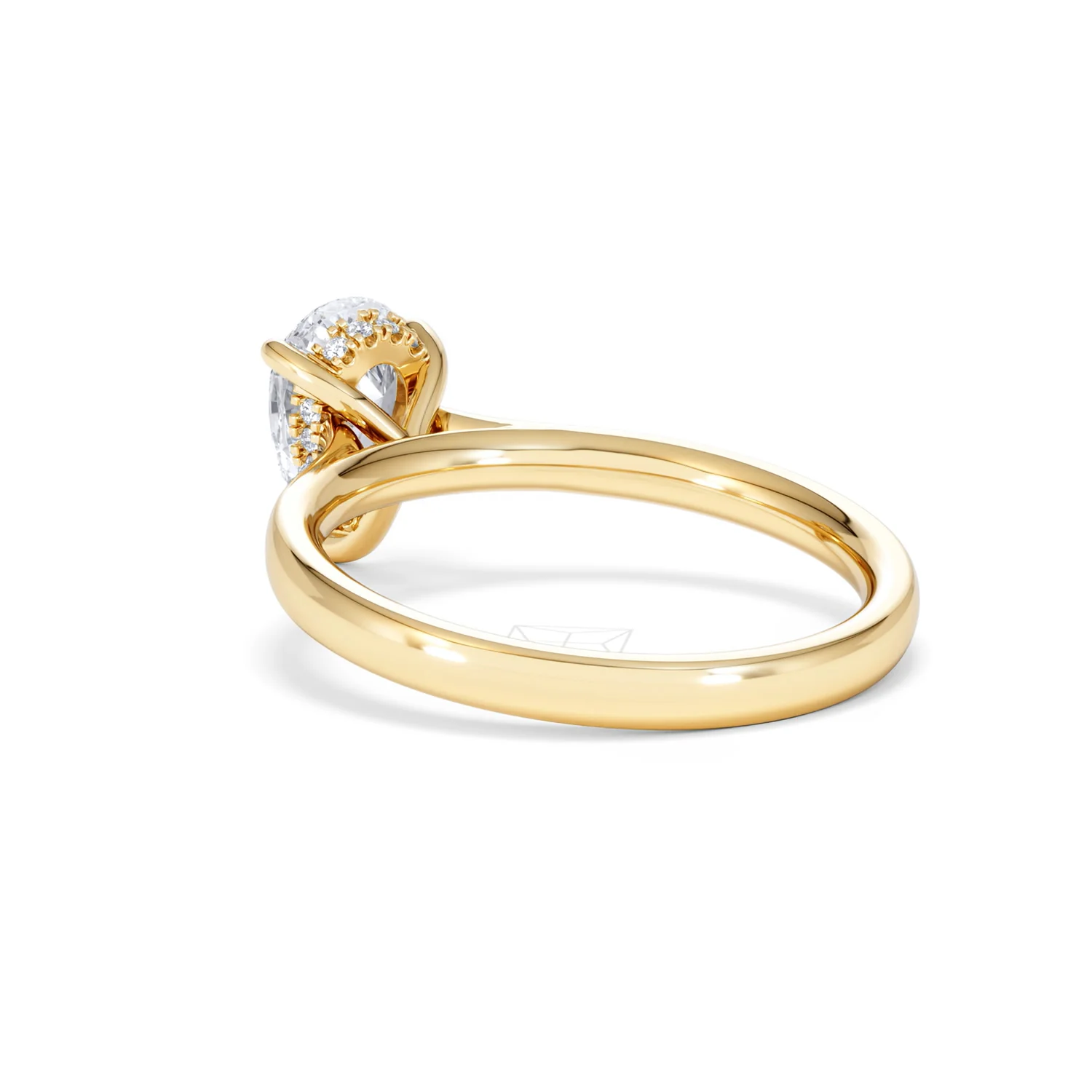 Amora Pear 1.07ct Hidden Halo Lab Diamond Engagement Ring F/VS Set in 18K Gold - Image 56