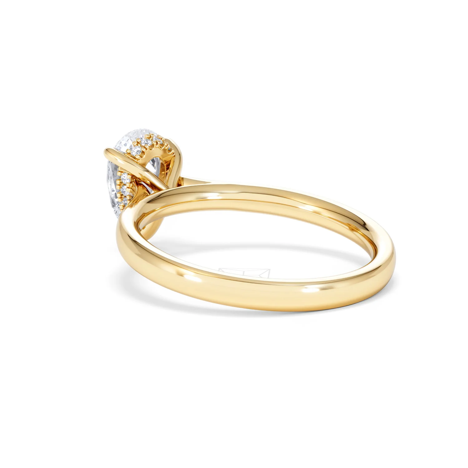 Amora Pear 1.07ct Hidden Halo Lab Diamond Engagement Ring F/VS Set in 18K Gold - Image 57