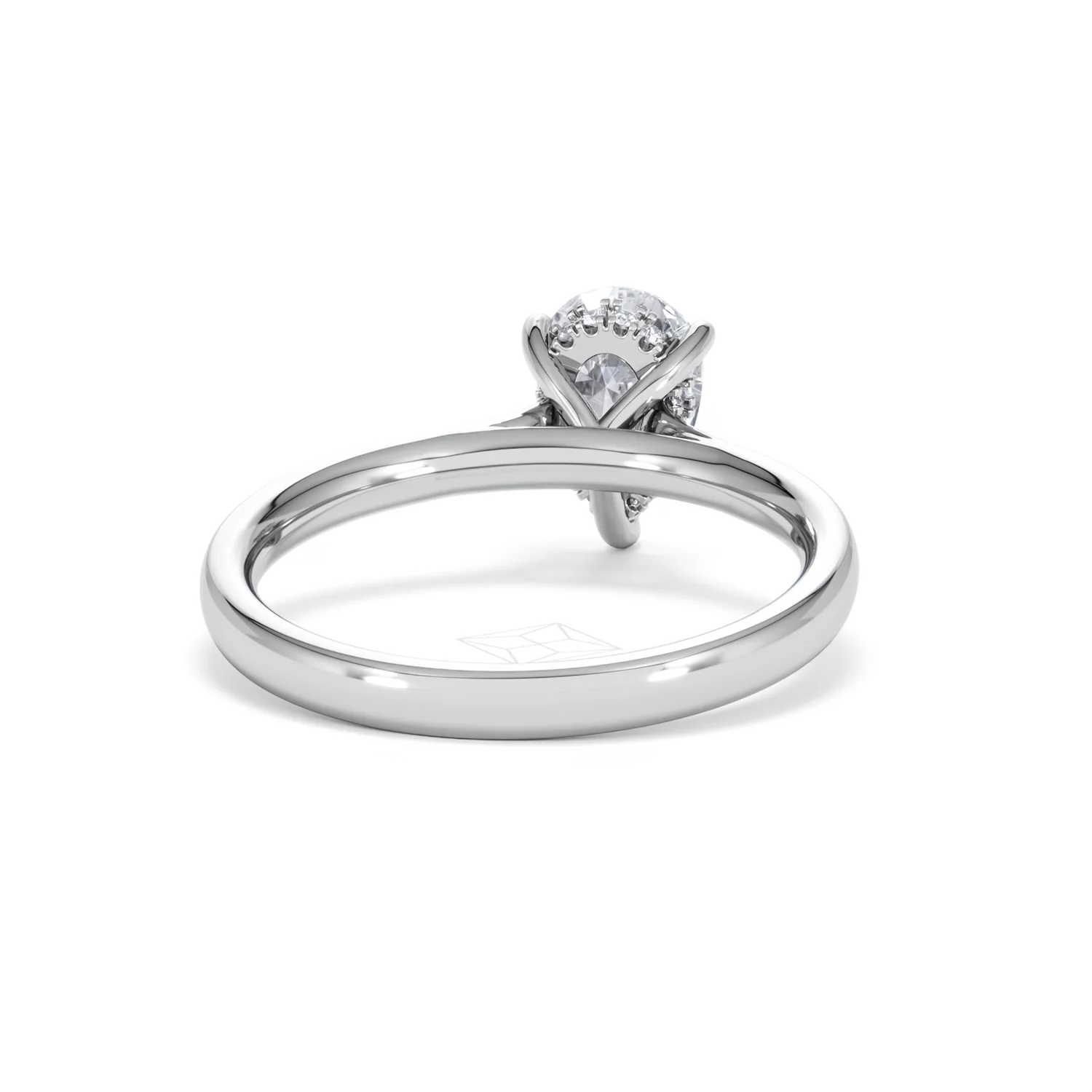 Amora Pear 1.07ct Hidden Halo Lab Diamond Engagement Ring F/VS Set in 18K White Gold - Image 45