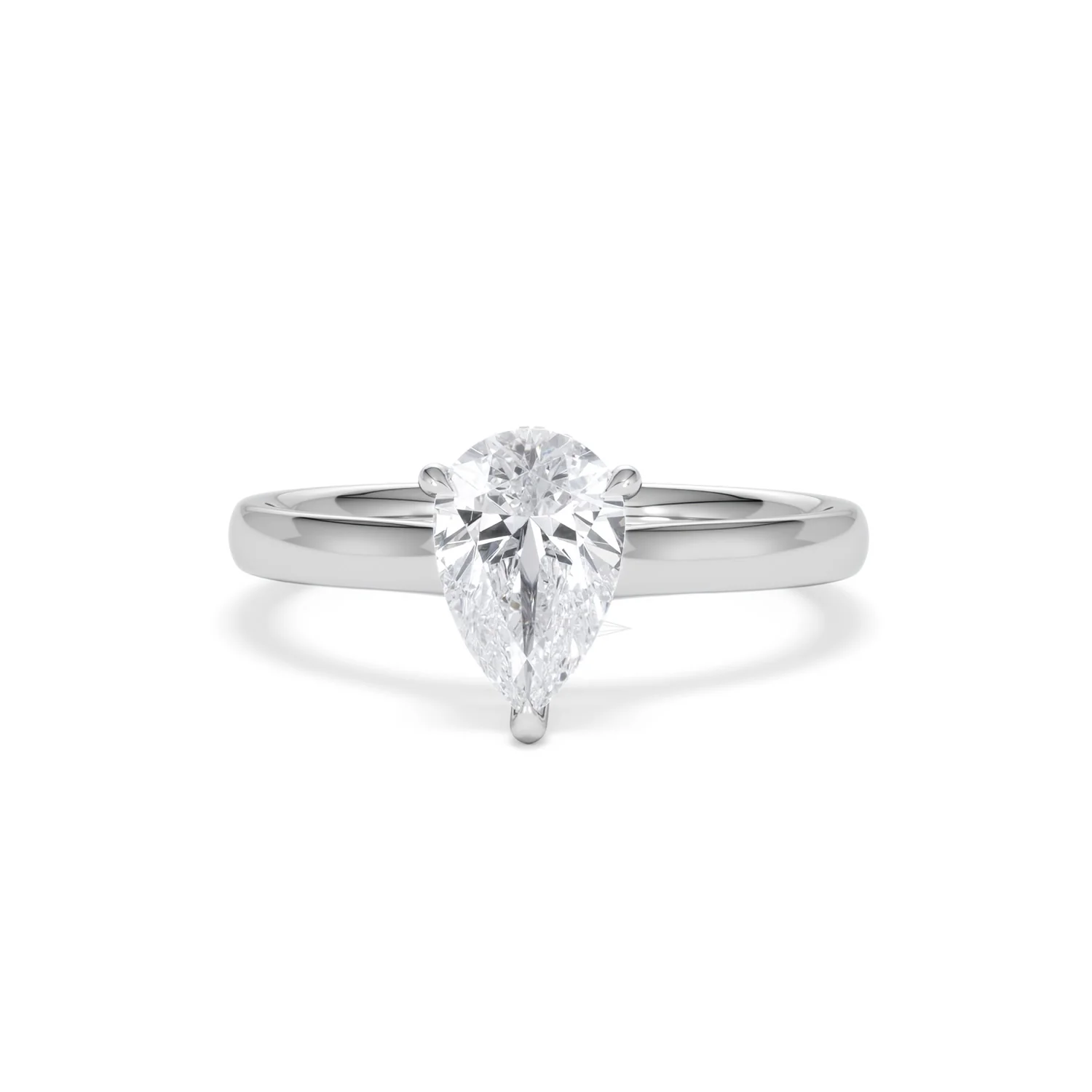 Amora Pear 1.07ct Hidden Halo Lab Diamond Engagement Ring F/VS Set in Platinum - Image 87