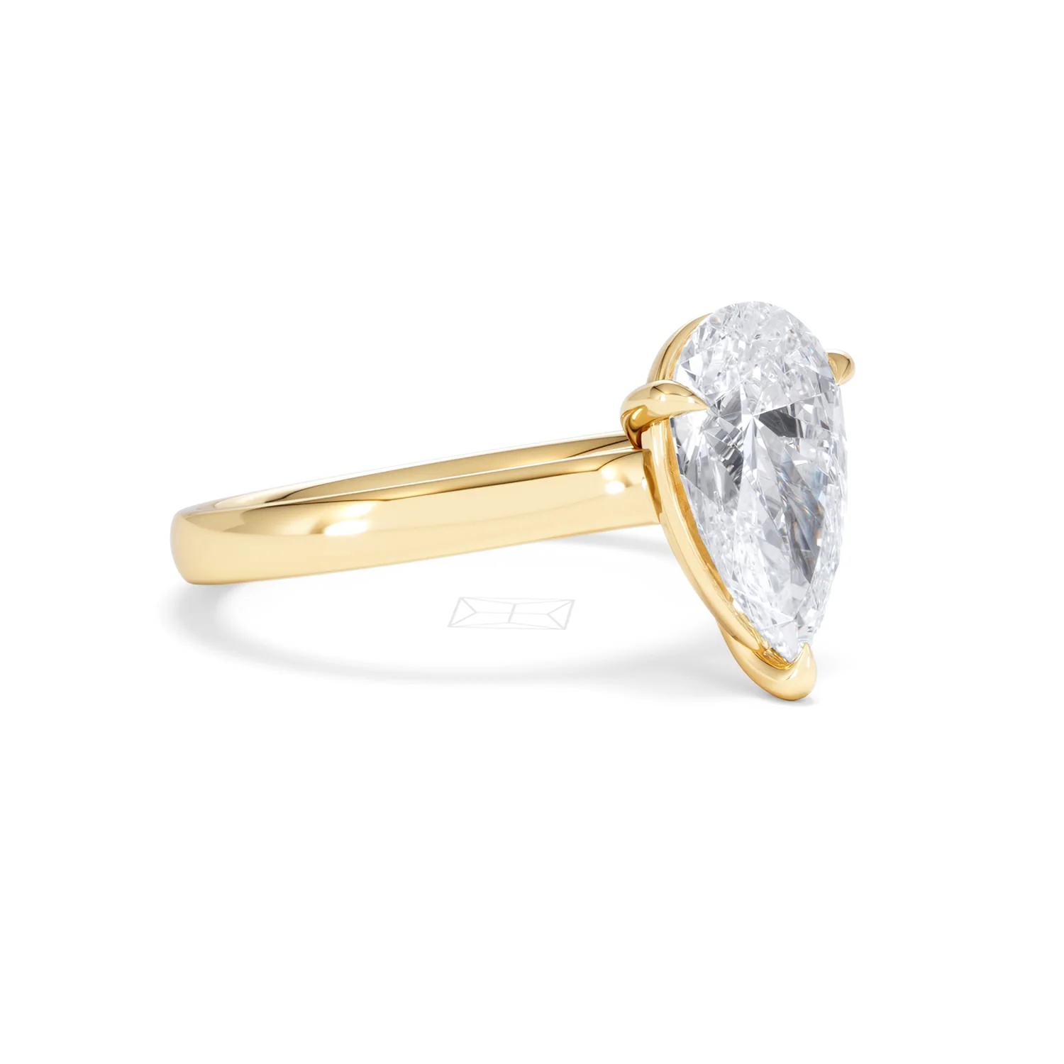 Amora Pear 2.00ct Lab Diamond Engagement Ring F/VS Set in 18K Gold - Image 17