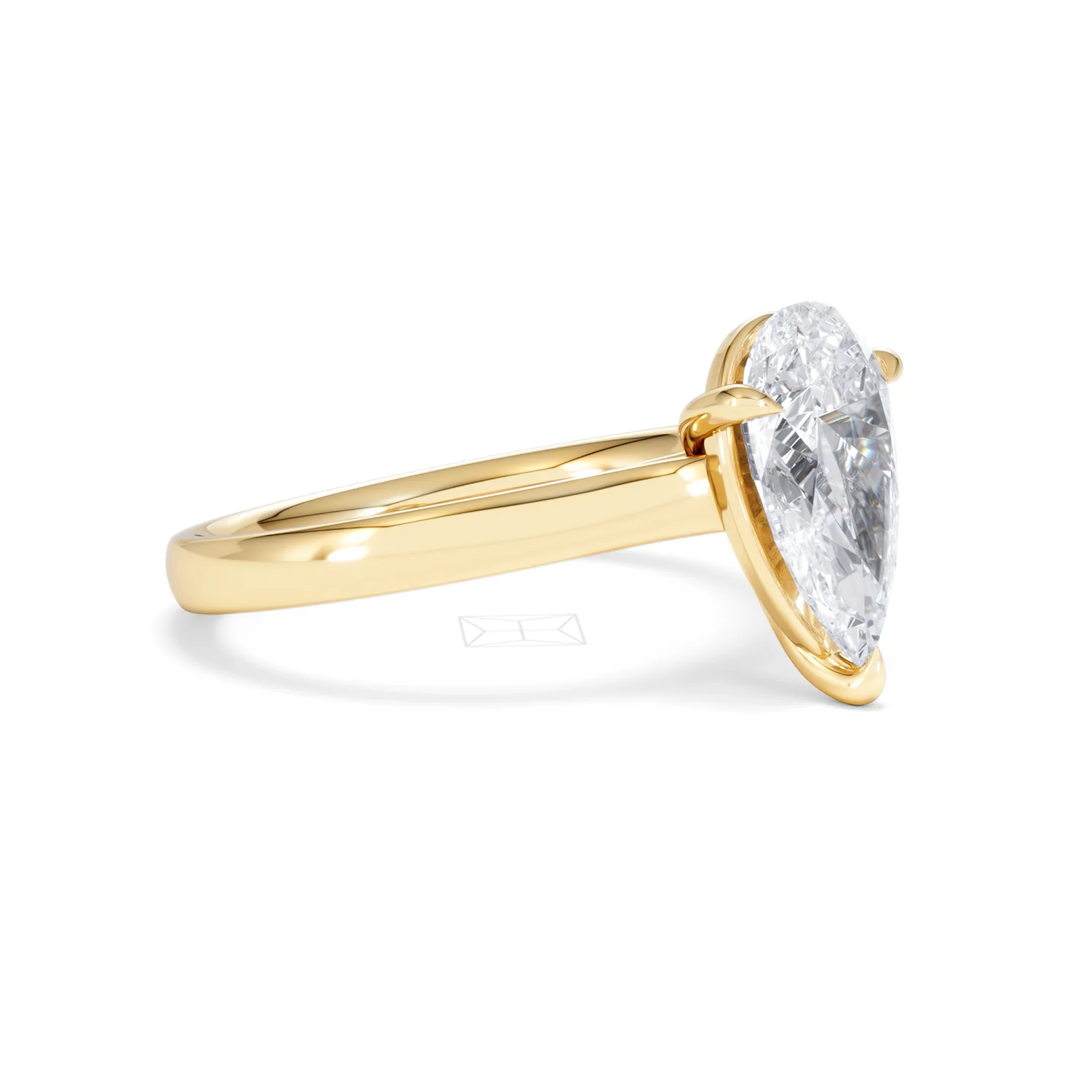 Amora Pear 2.00ct Lab Diamond Engagement Ring F/VS Set in 18K Gold - Image 19
