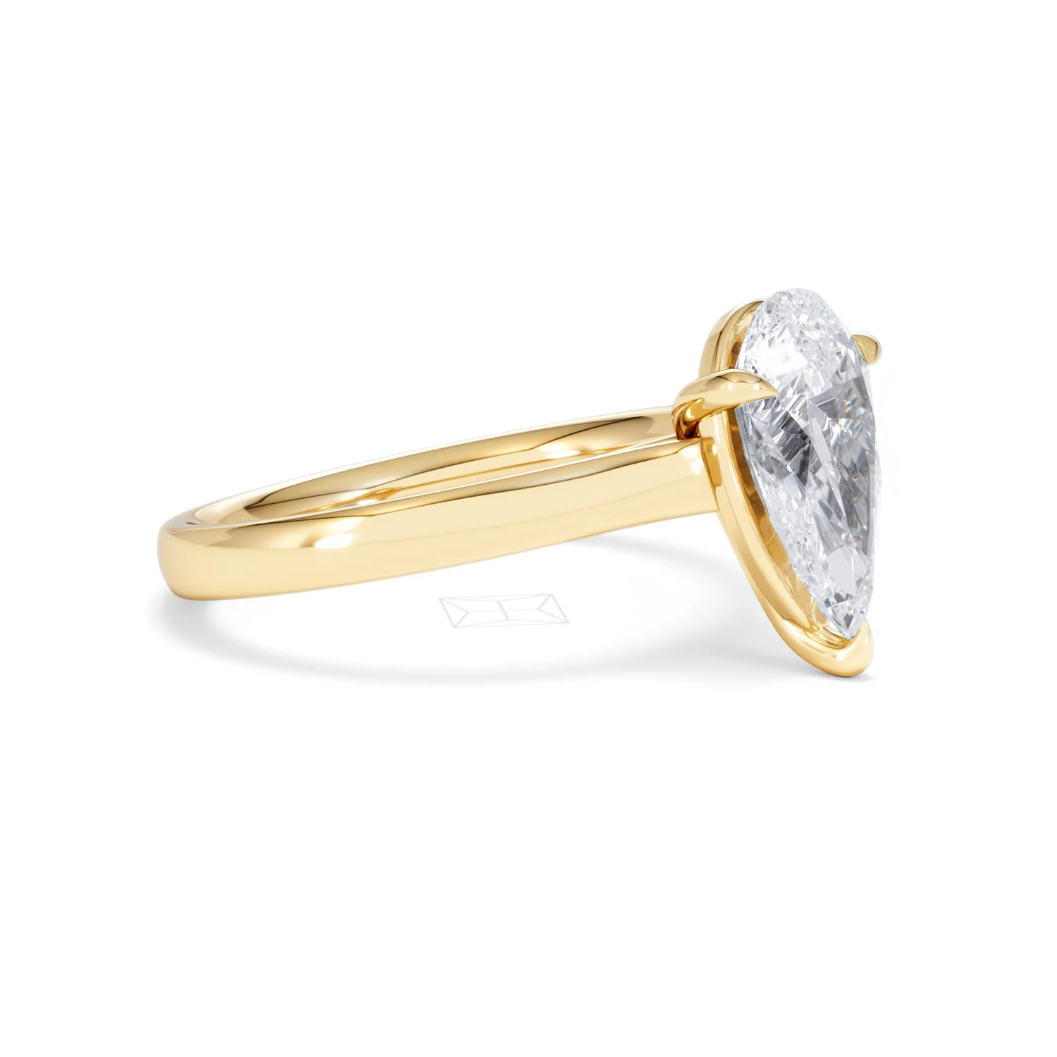 Amora Pear 2.00ct Lab Diamond Engagement Ring F/VS Set in 18K Gold - Image 20