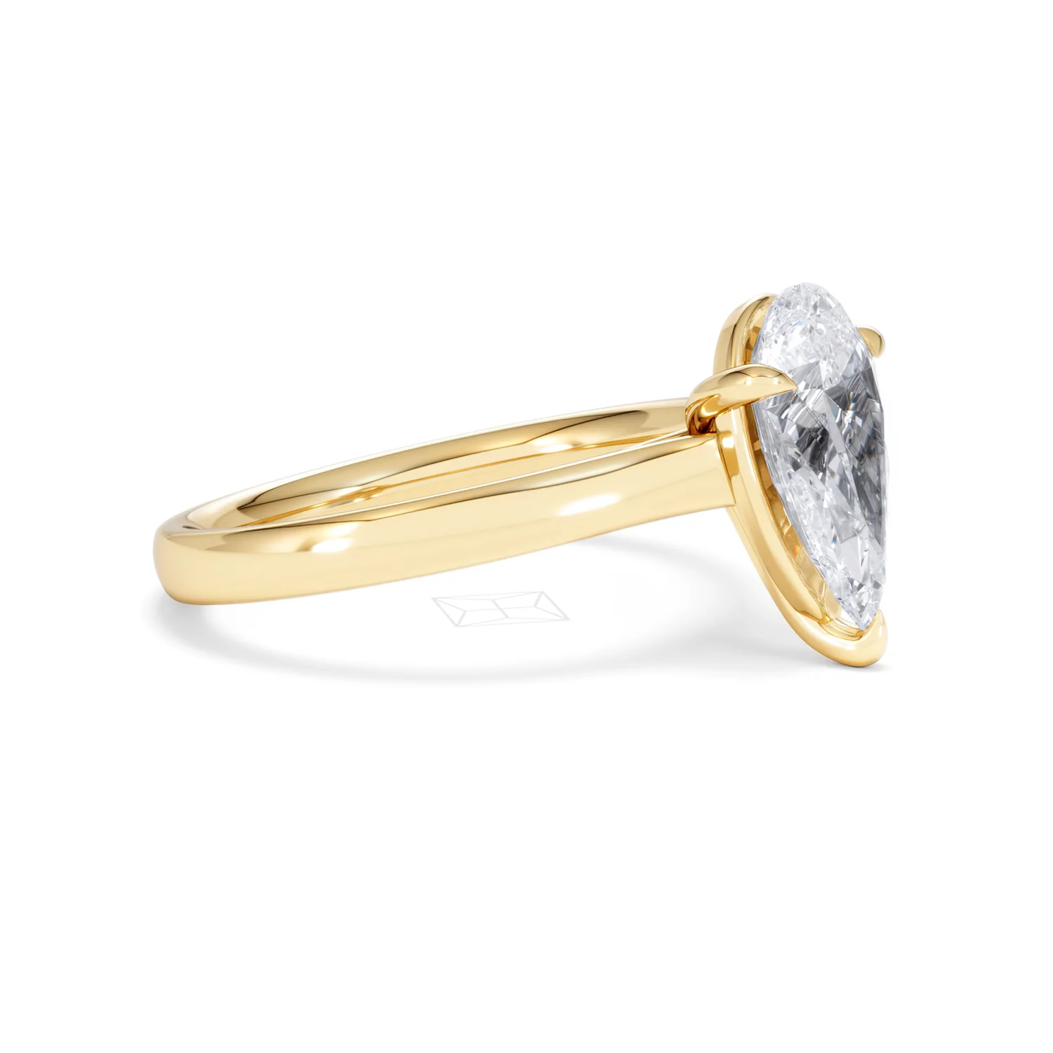 Amora Pear 2.00ct Lab Diamond Engagement Ring F/VS Set in 18K Gold - Image 21