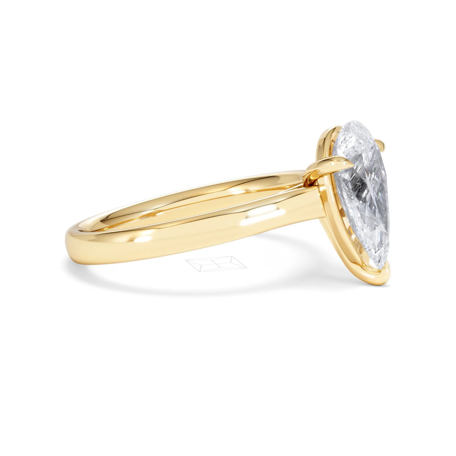 Amora Pear 2.00ct Lab Diamond Engagement Ring F/VS Set in 18K Gold - Image 22