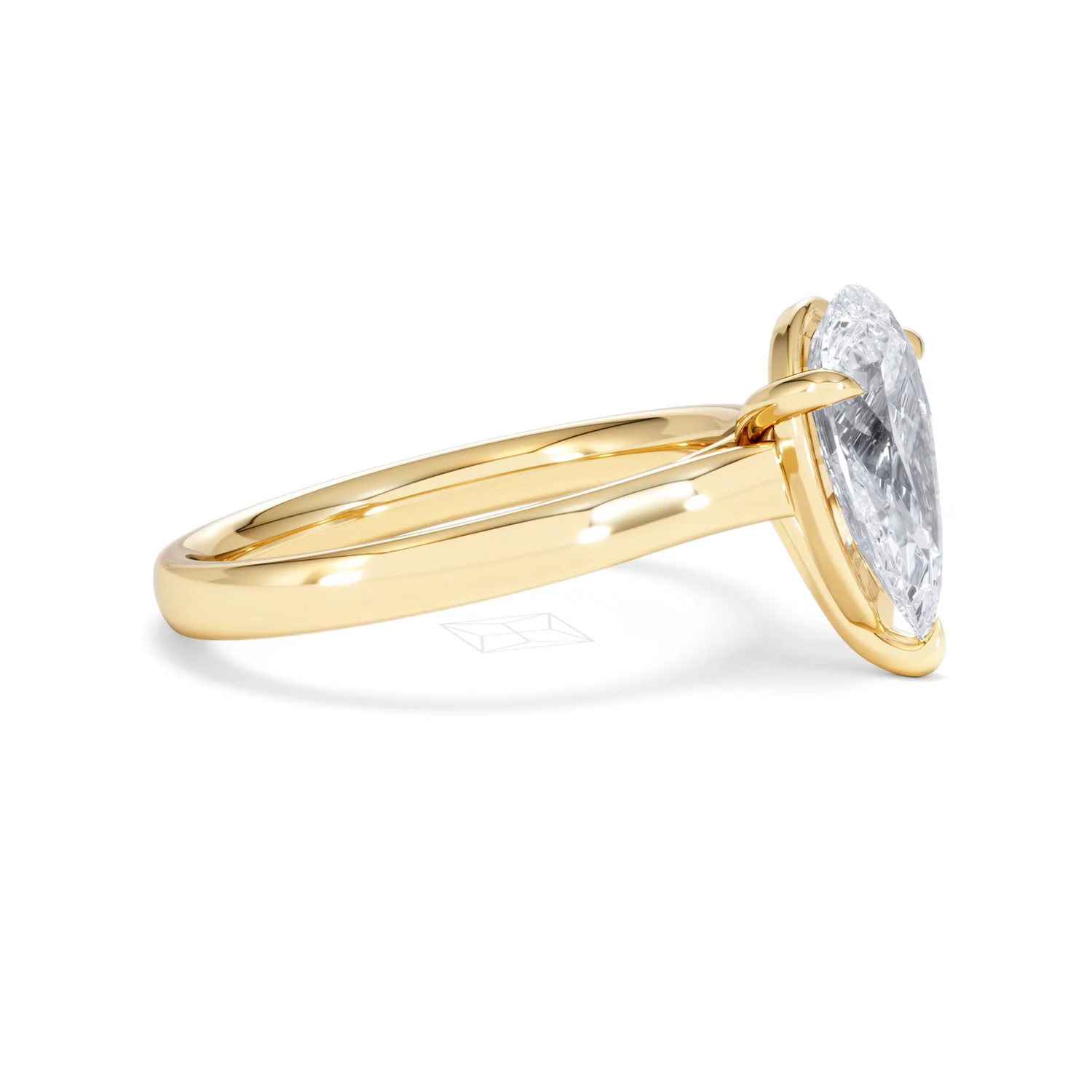 Amora Pear 2.00ct Lab Diamond Engagement Ring F/VS Set in 18K Gold - Image 23