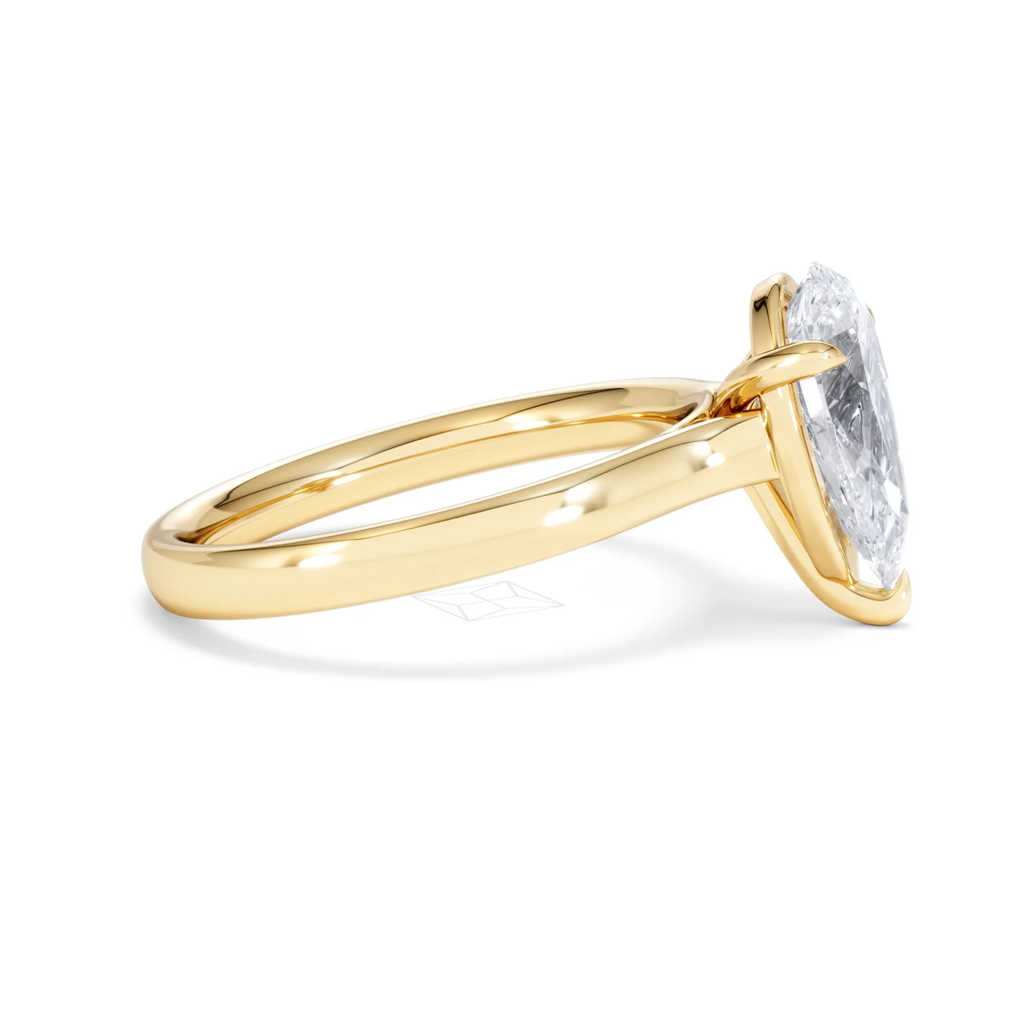 Amora Pear 2.00ct Lab Diamond Engagement Ring F/VS Set in 18K Gold - Image 25