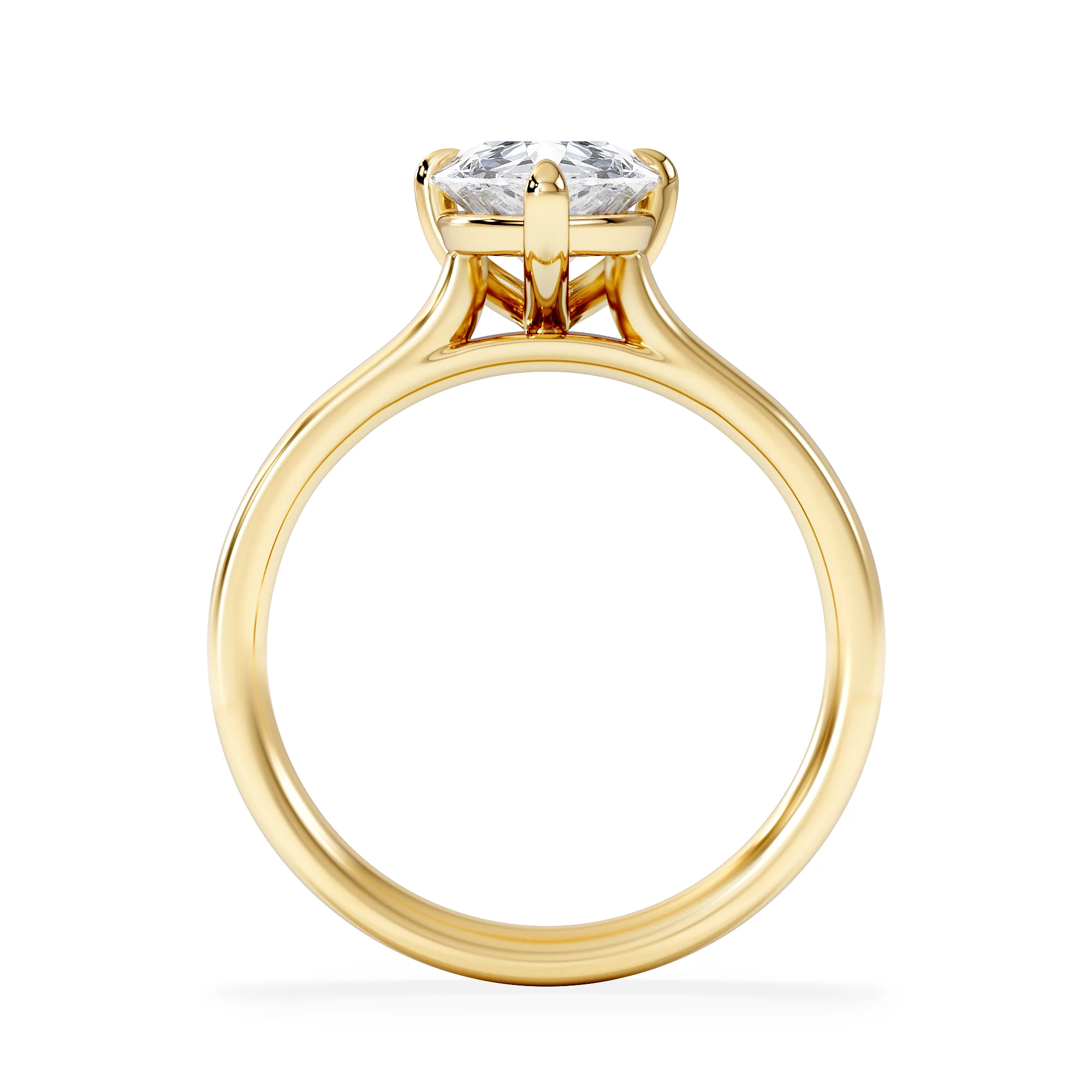 Amora Pear 2.00ct Lab Diamond Engagement Ring F/VS Set in 18K Gold - Image 3