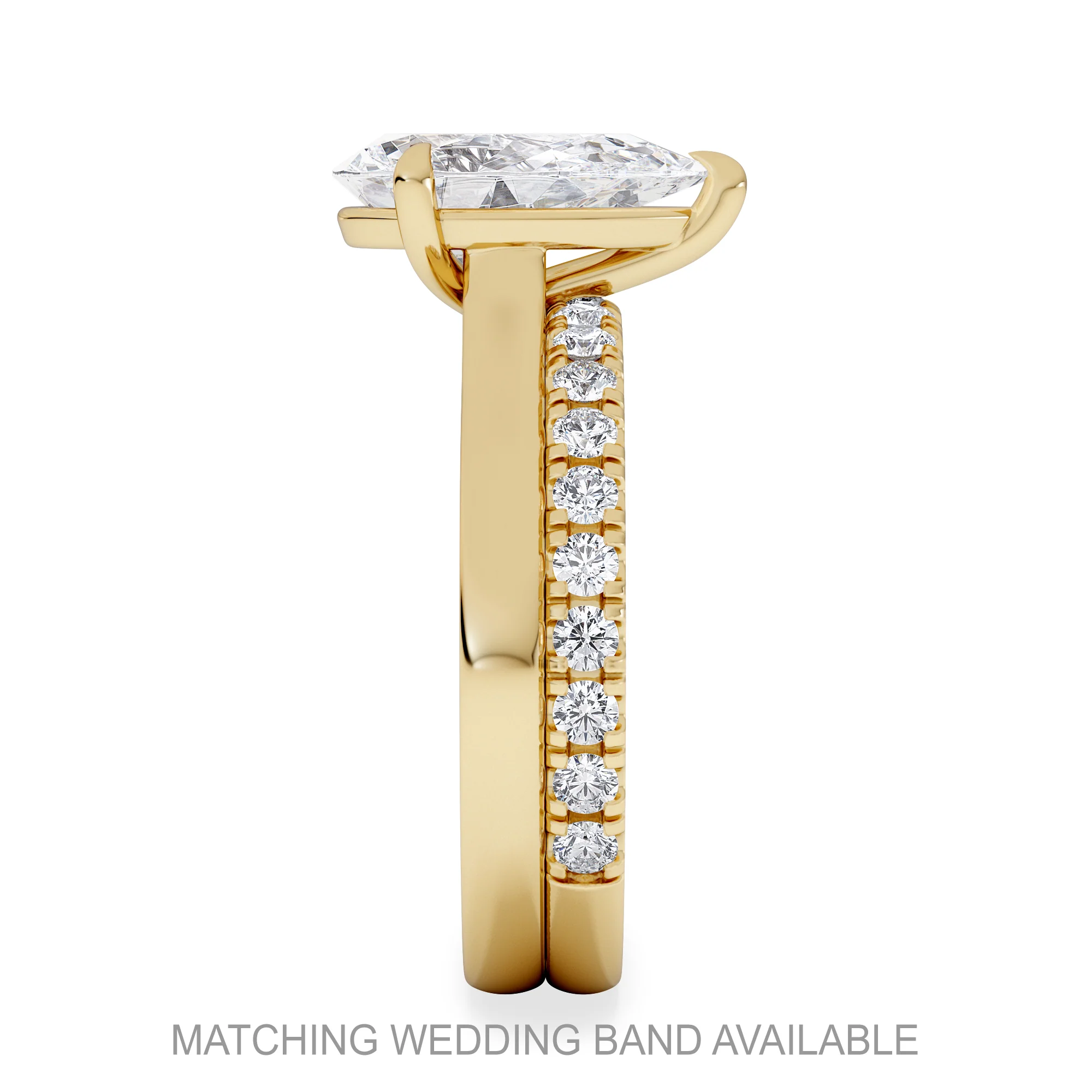 Amora Pear 2.00ct Lab Diamond Engagement Ring F/VS Set in 18K Gold - Image 5