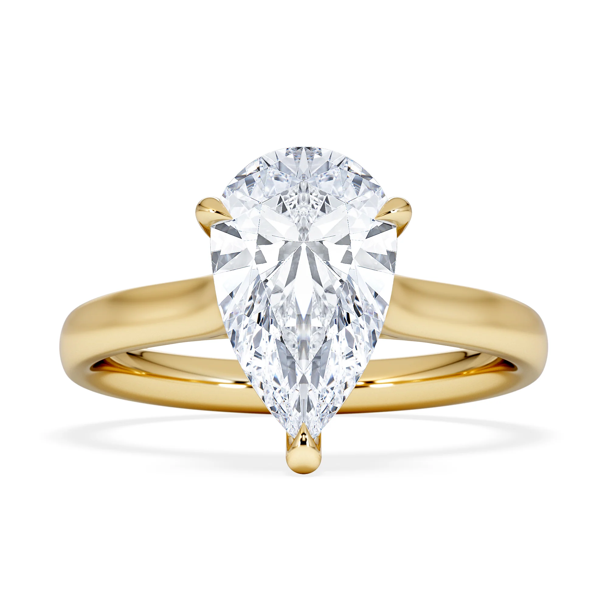 Amora Pear 2.00ct Lab Diamond Engagement Ring F/VS Set in 18K Gold - Image 6