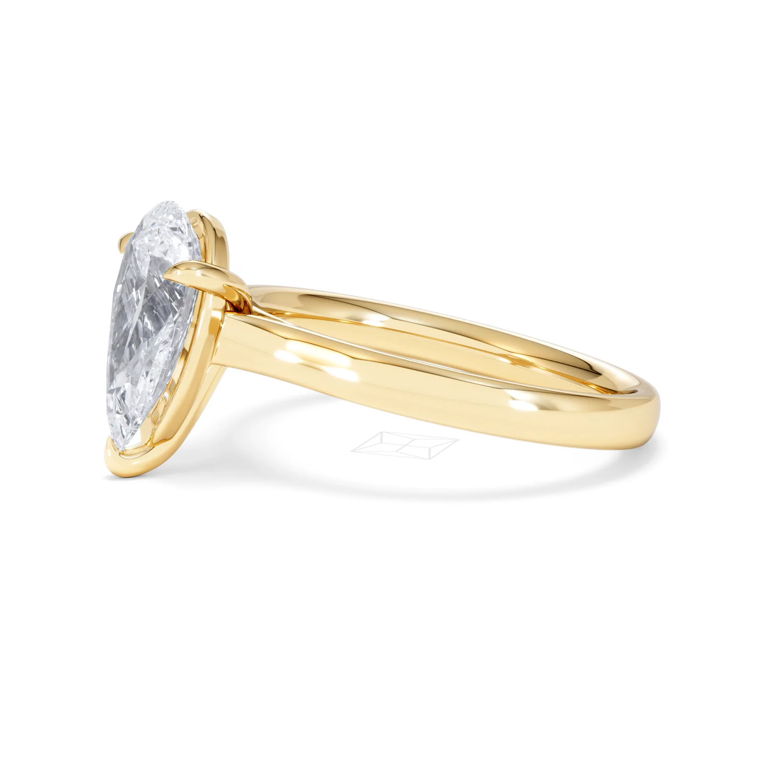 Amora Pear 2.00ct Lab Diamond Engagement Ring F/VS Set in 18K Gold - Image 73