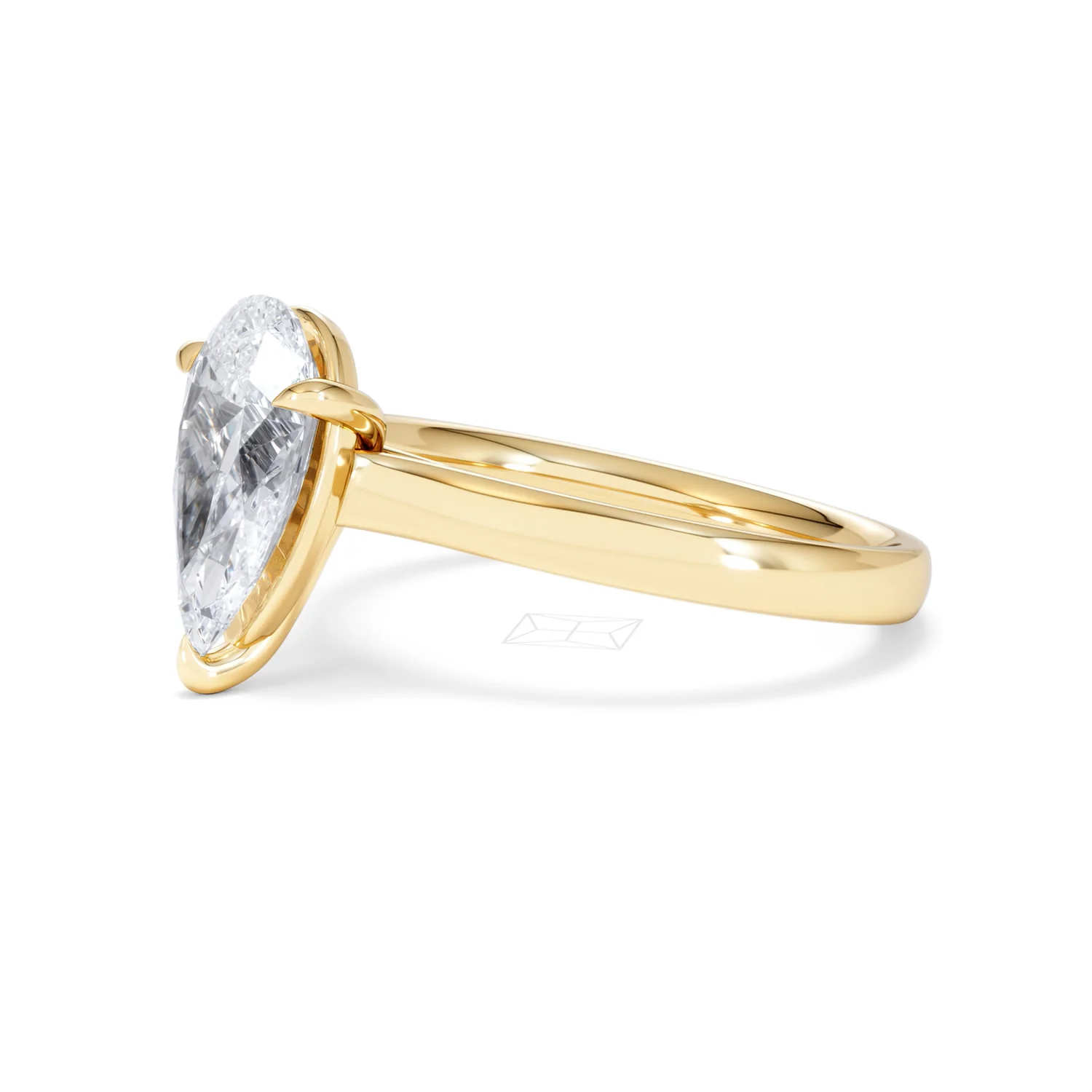 Amora Pear 2.00ct Lab Diamond Engagement Ring F/VS Set in 18K Gold - Image 75