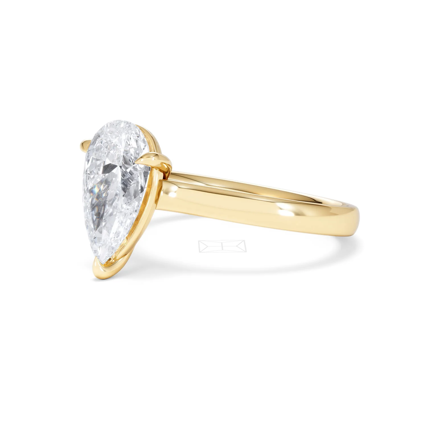 Amora Pear 2.00ct Lab Diamond Engagement Ring F/VS Set in 18K Gold - Image 78