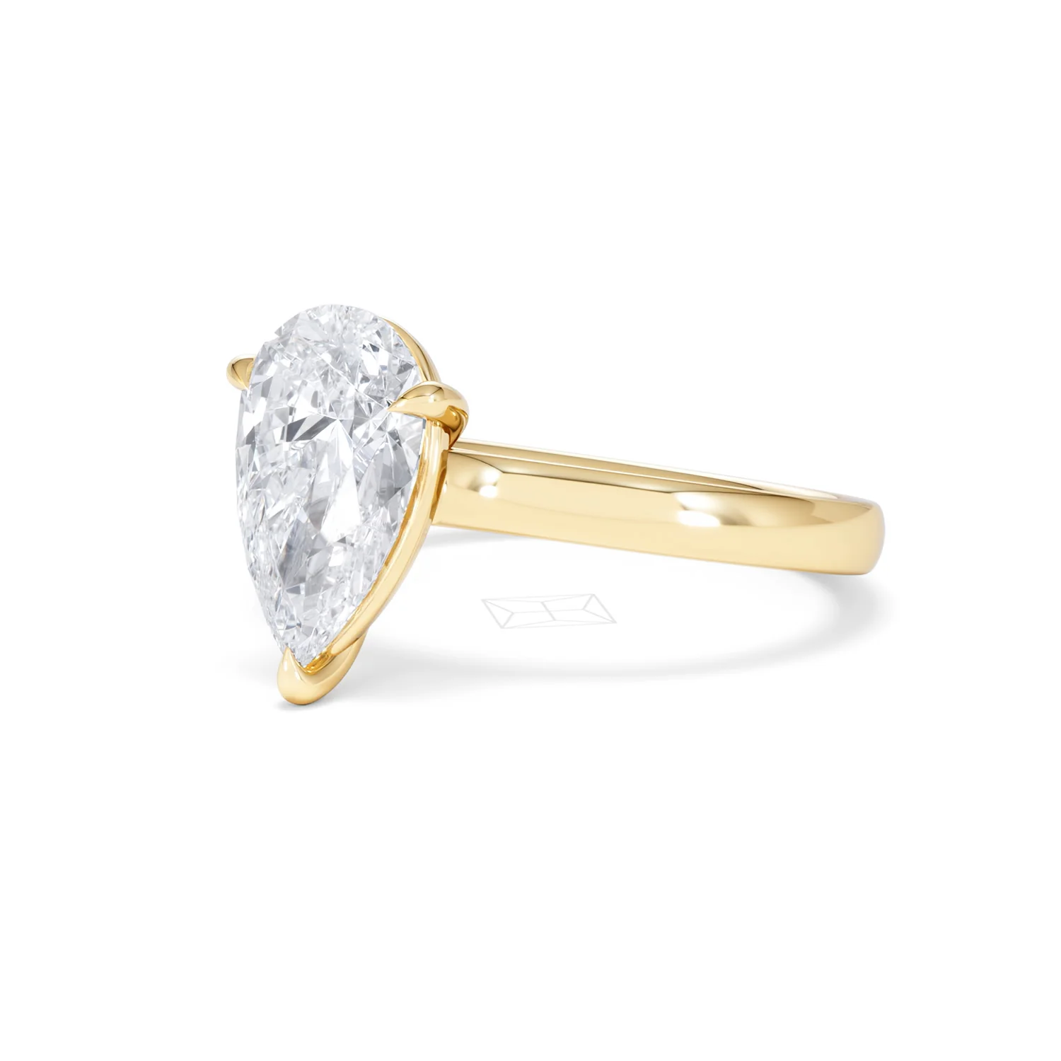 Amora Pear 2.00ct Lab Diamond Engagement Ring F/VS Set in 18K Gold - Image 80