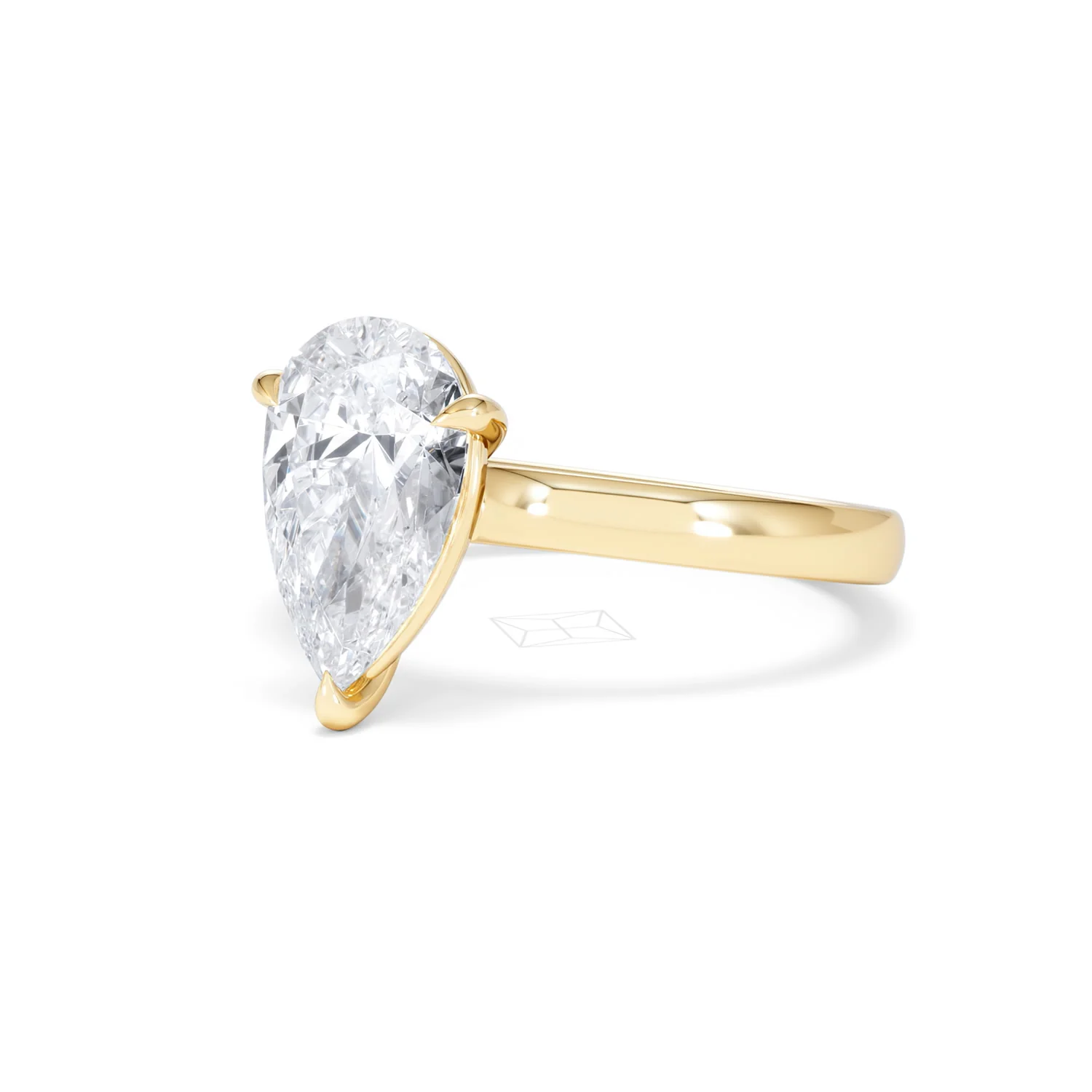 Amora Pear 2.00ct Lab Diamond Engagement Ring F/VS Set in 18K Gold - Image 81