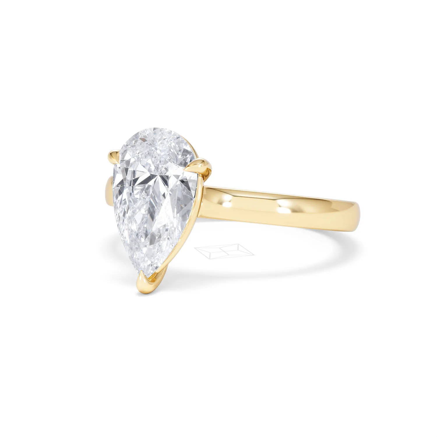 Amora Pear 2.00ct Lab Diamond Engagement Ring F/VS Set in 18K Gold - Image 82