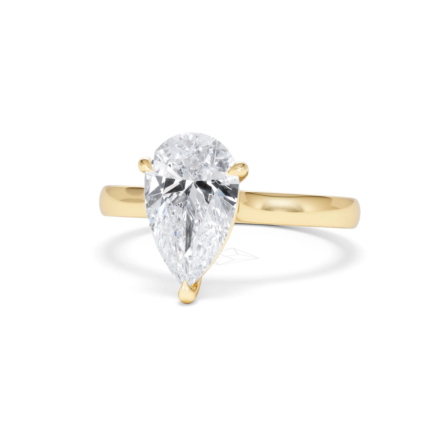 Amora Pear 2.00ct Lab Diamond Engagement Ring F/VS Set in 18K Gold - Image 85