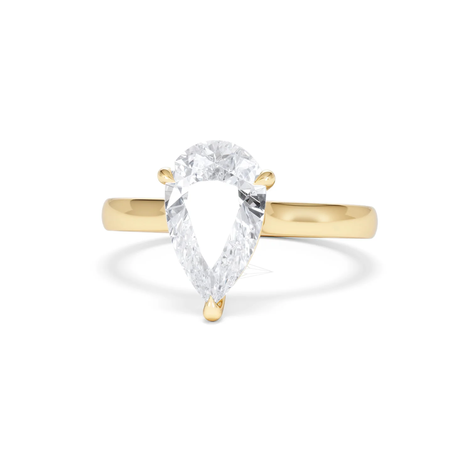 Amora Pear 2.00ct Lab Diamond Engagement Ring F/VS Set in 18K Gold - Image 86