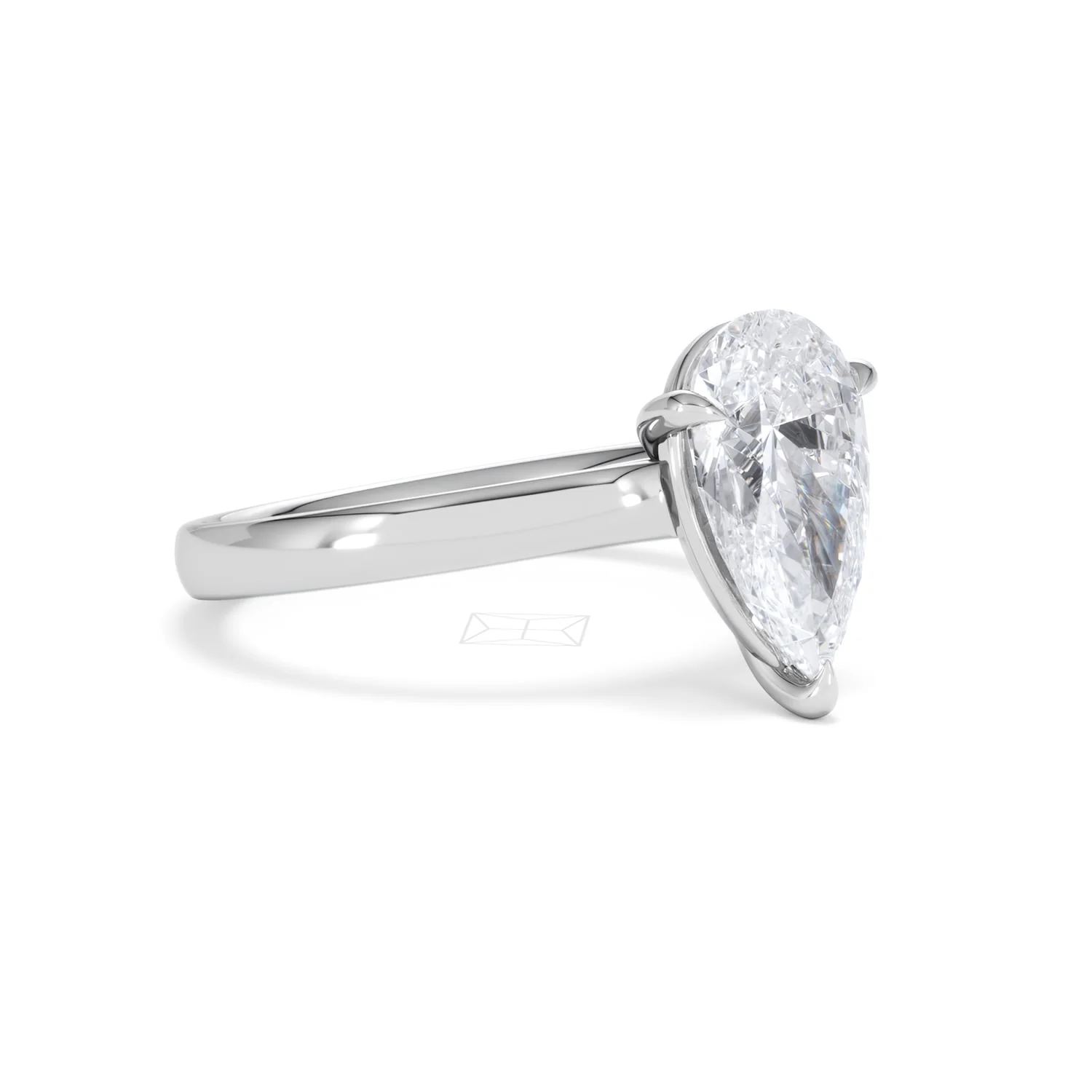 Amora Pear 2.00ct Lab Diamond Engagement Ring F/VS Set in 18K White Gold - Image 17