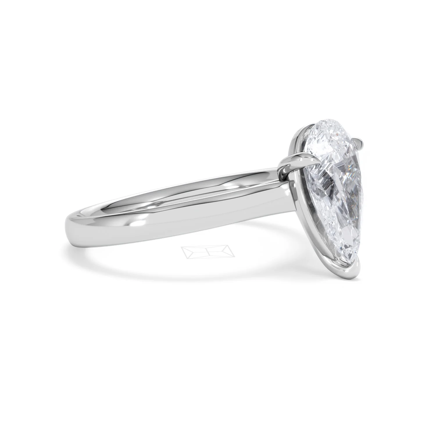 Amora Pear 2.00ct Lab Diamond Engagement Ring F/VS Set in 18K White Gold - Image 20