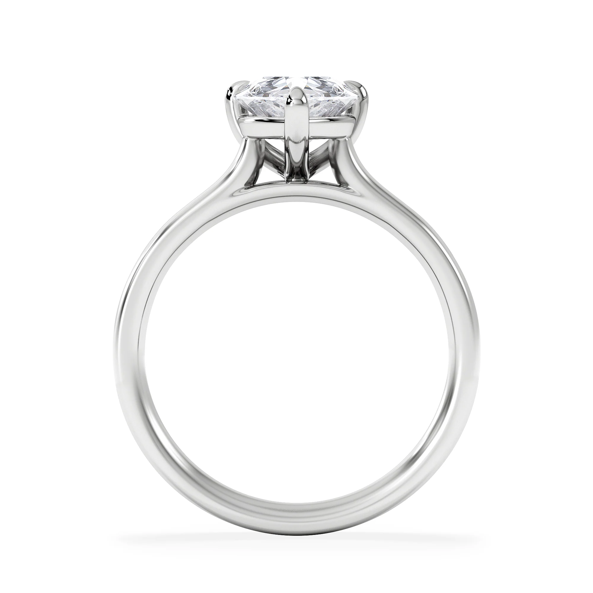 Amora Pear 2.00ct Lab Diamond Engagement Ring F/VS Set in 18K White Gold - Image 3