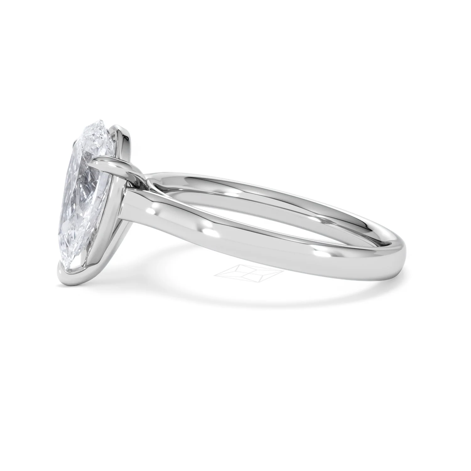 Amora Pear 2.00ct Lab Diamond Engagement Ring F/VS Set in 18K White Gold - Image 71