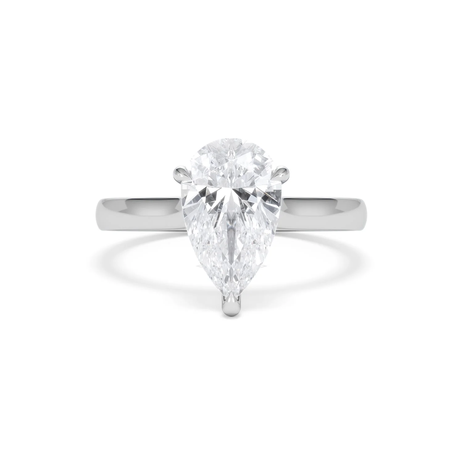 Amora Pear 2.00ct Lab Diamond Engagement Ring F/VS Set in 18K White Gold - Image 8