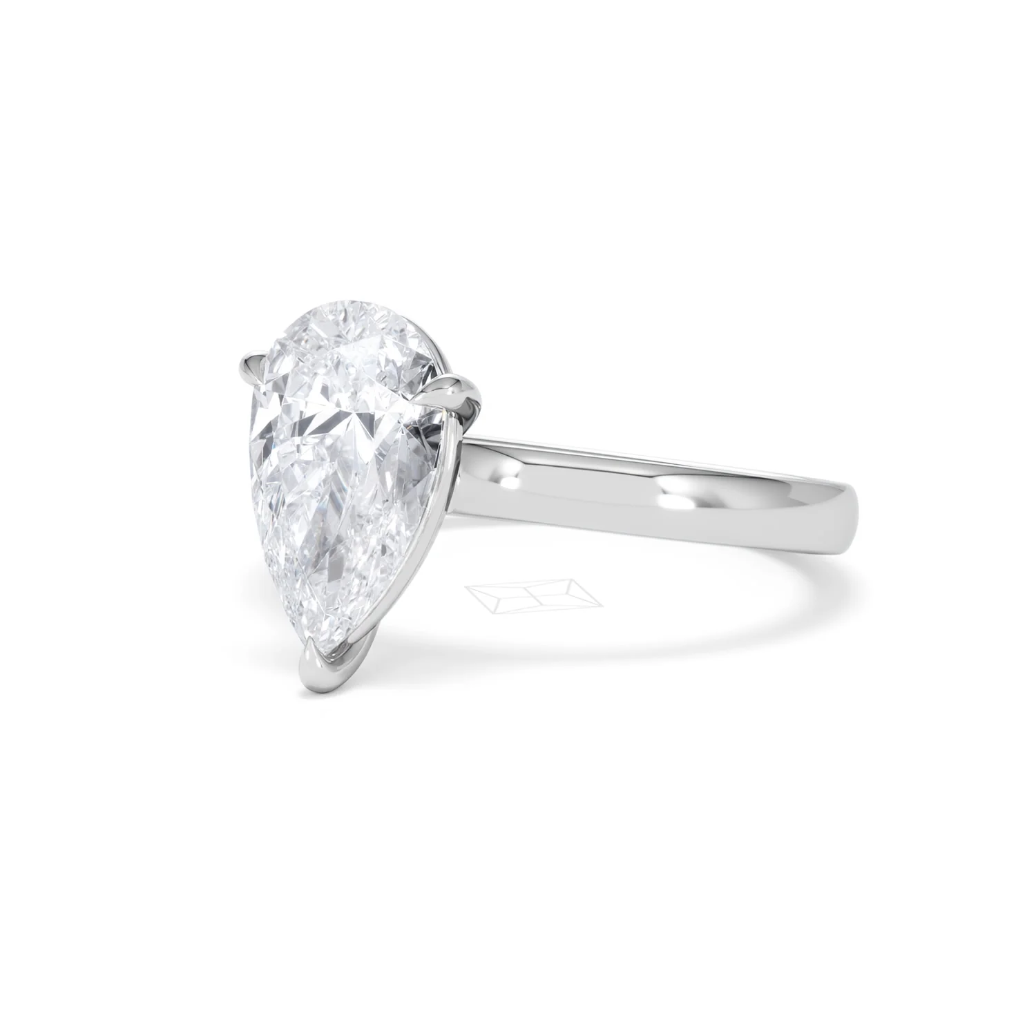 Amora Pear 2.00ct Lab Diamond Engagement Ring F/VS Set in 18K White Gold - Image 81