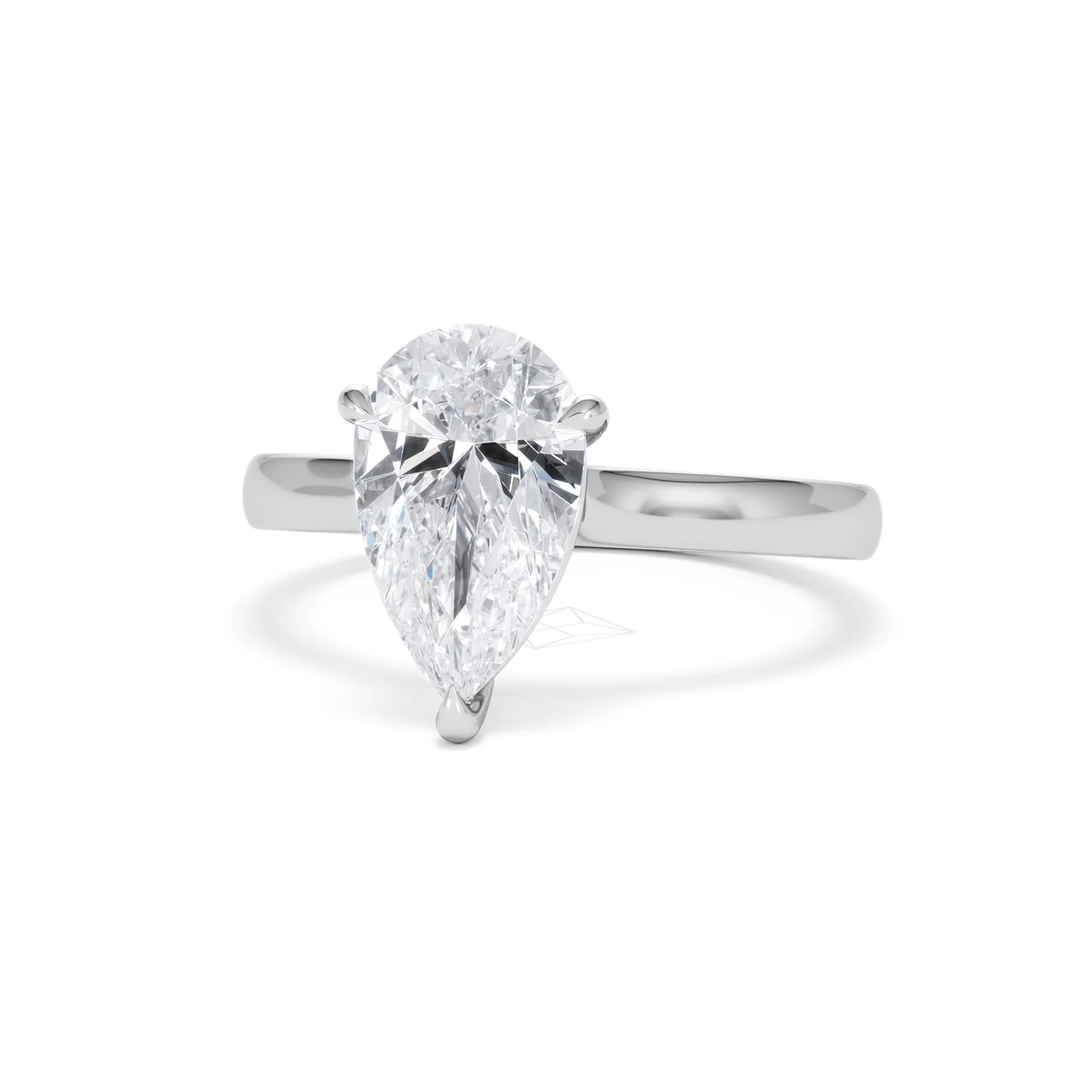 Amora Pear 2.00ct Lab Diamond Engagement Ring F/VS Set in 18K White Gold - Image 85