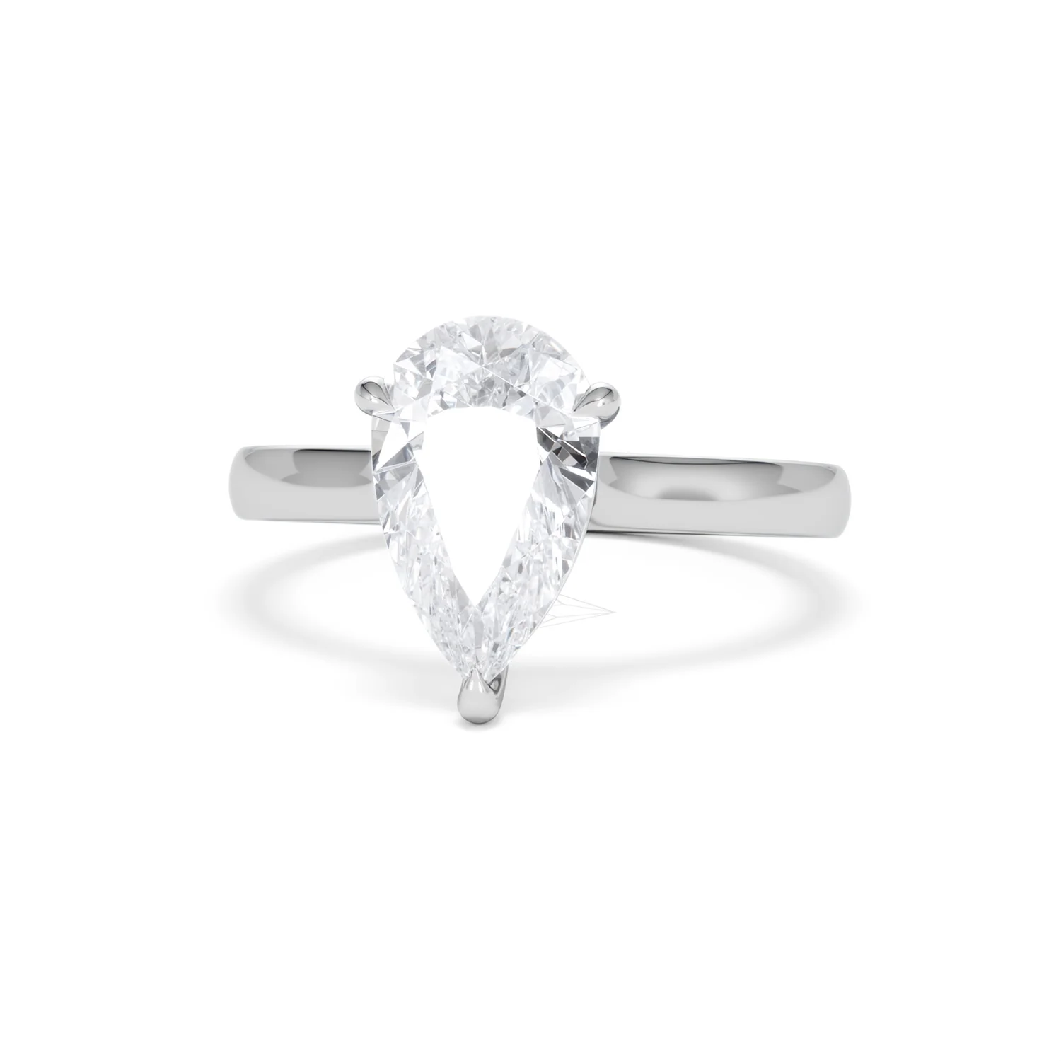 Amora Pear 2.00ct Lab Diamond Engagement Ring F/VS Set in 18K White Gold - Image 86