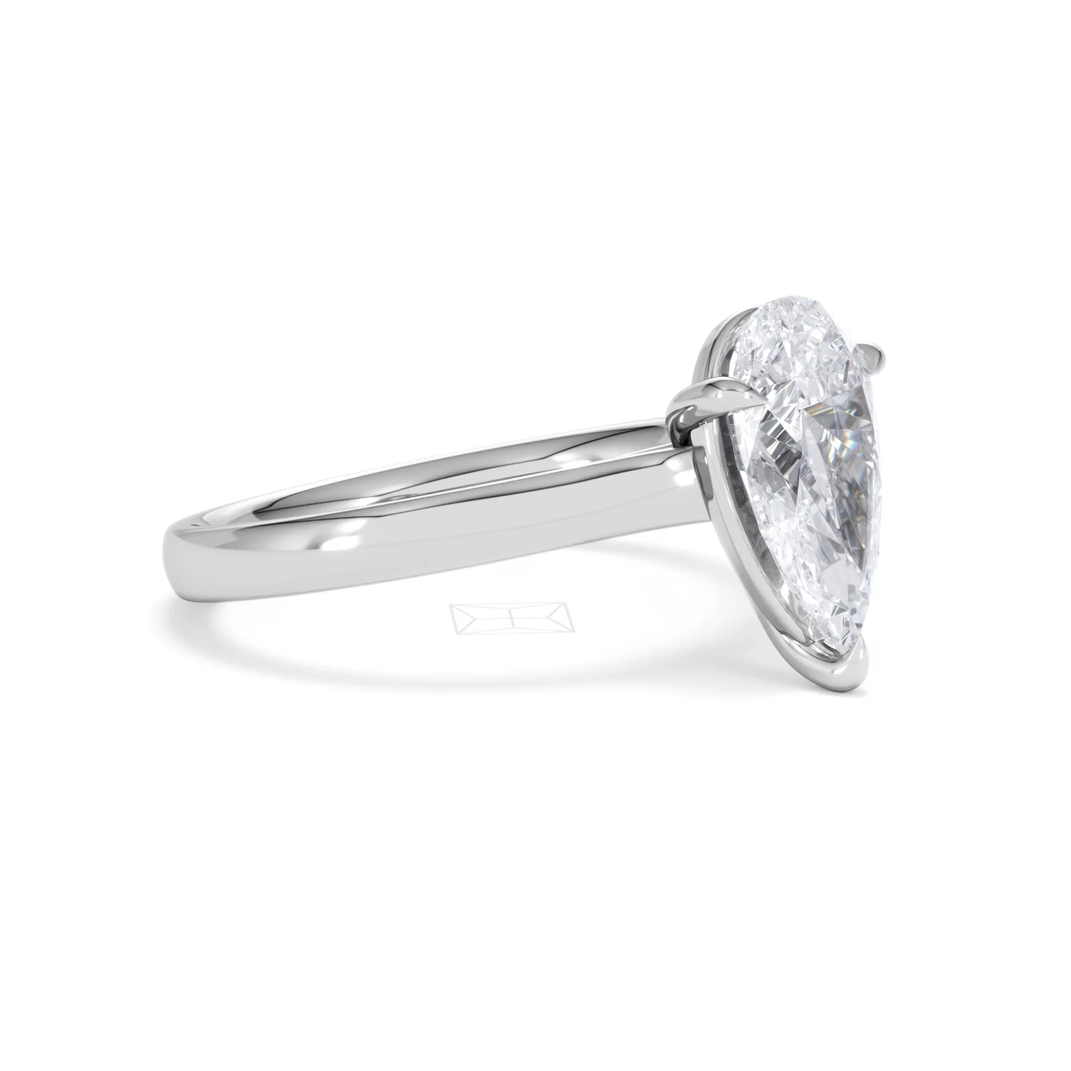 Amora Pear 2.00ct Lab Diamond Engagement Ring F/VS Set in Platinum - Image 19
