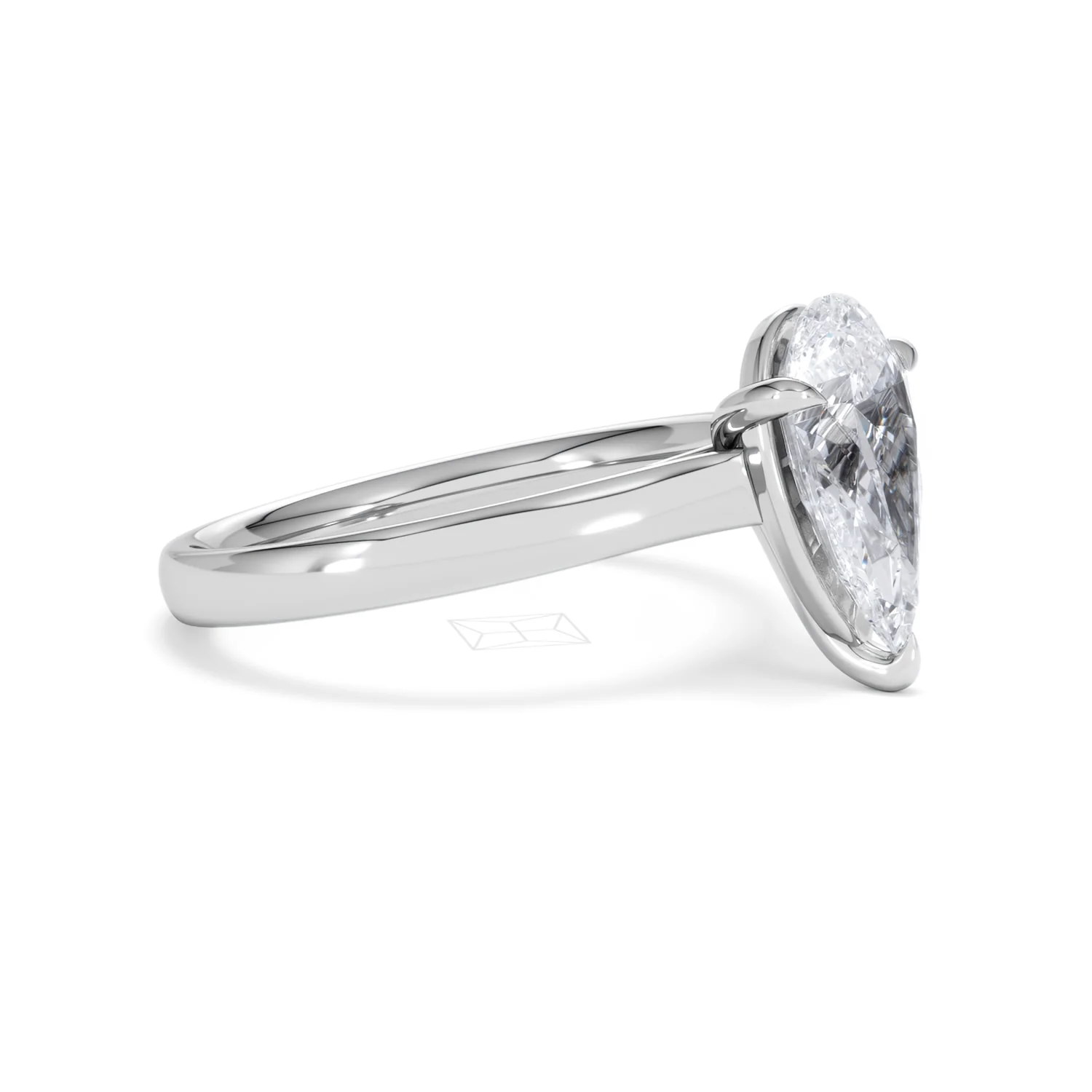Amora Pear 2.00ct Lab Diamond Engagement Ring F/VS Set in Platinum - Image 21