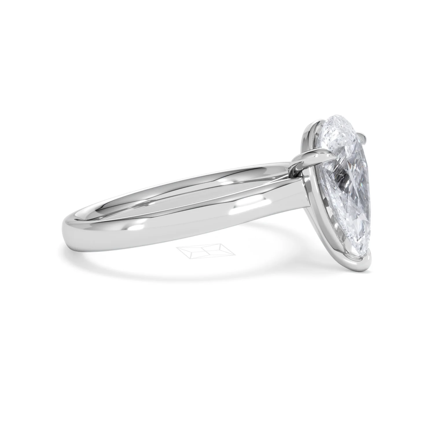 Amora Pear 2.00ct Lab Diamond Engagement Ring F/VS Set in Platinum - Image 22