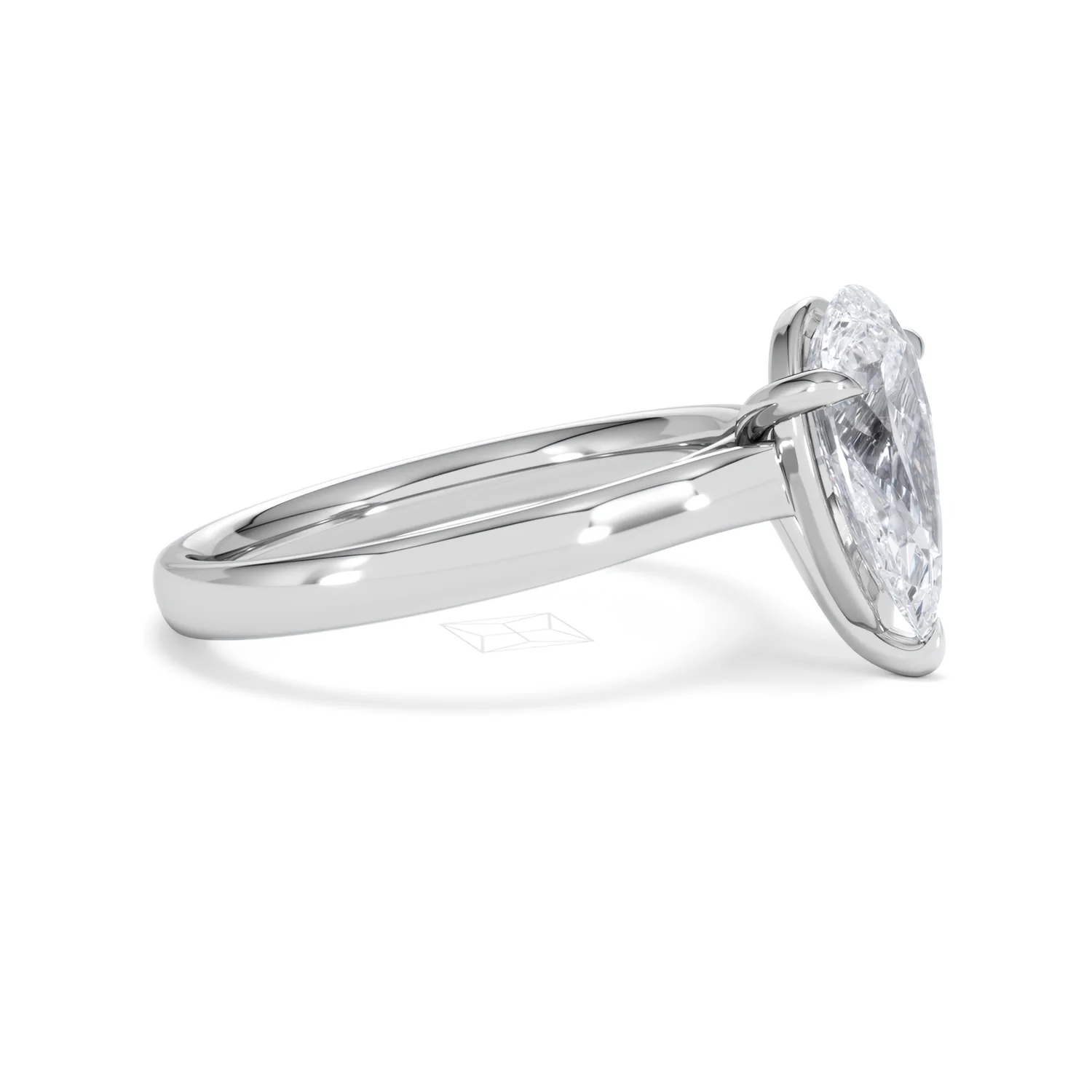 Amora Pear 2.00ct Lab Diamond Engagement Ring F/VS Set in Platinum - Image 23