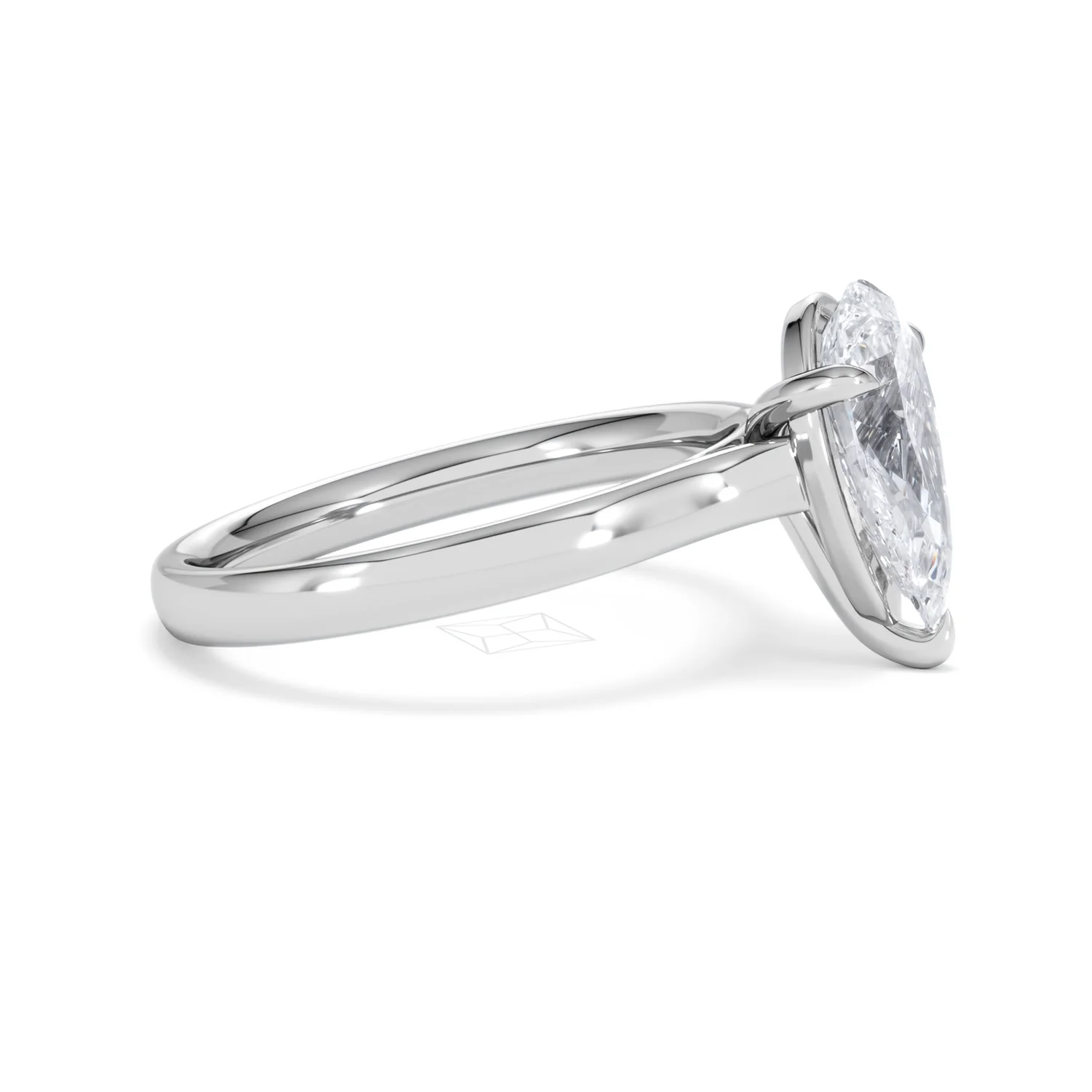 Amora Pear 2.00ct Lab Diamond Engagement Ring F/VS Set in Platinum - Image 24