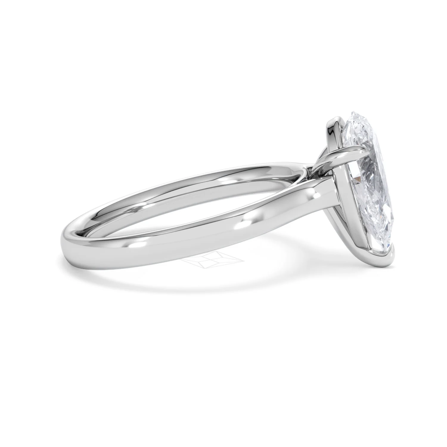 Amora Pear 2.00ct Lab Diamond Engagement Ring F/VS Set in Platinum - Image 26