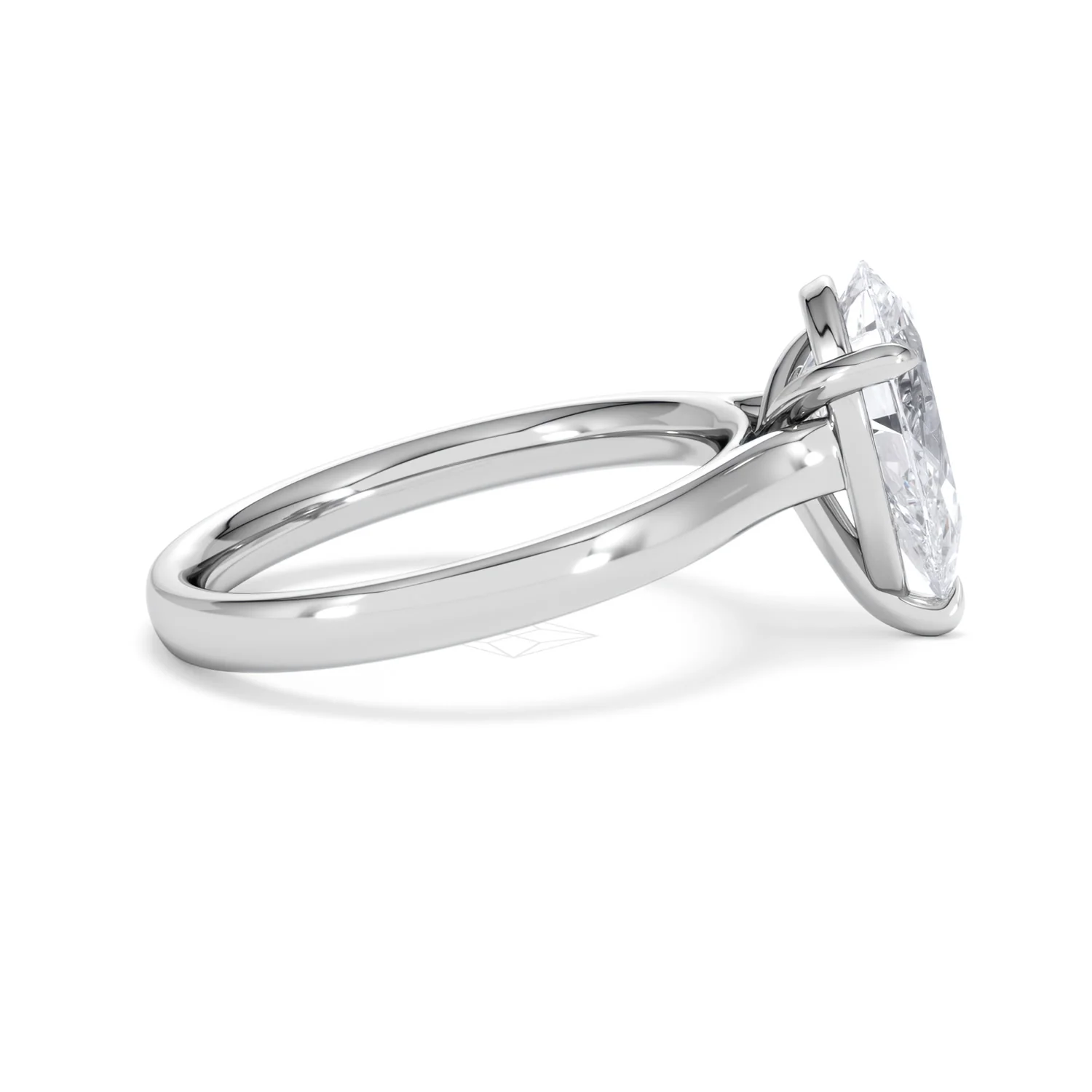 Amora Pear 2.00ct Lab Diamond Engagement Ring F/VS Set in Platinum - Image 28