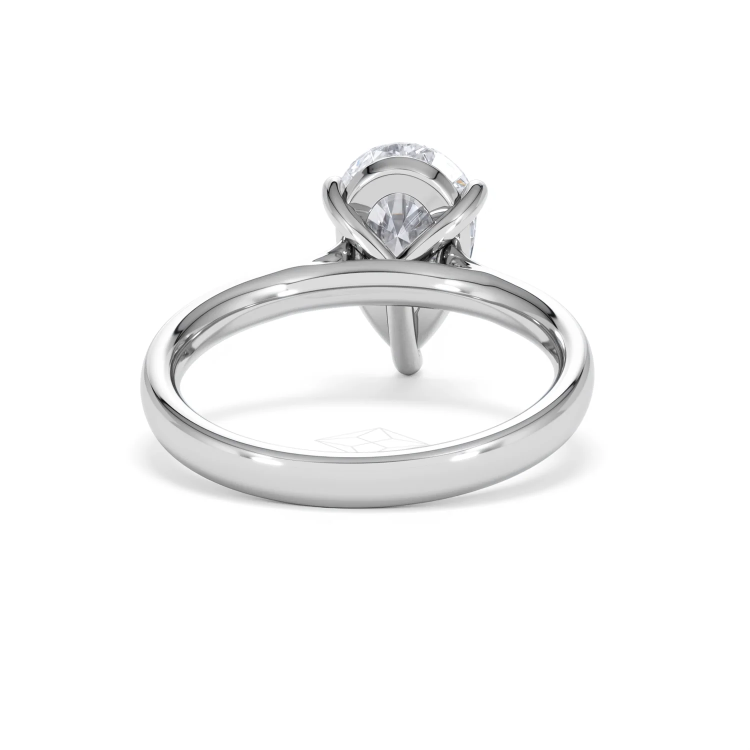 Amora Pear 2.00ct Lab Diamond Engagement Ring F/VS Set in Platinum - Image 46