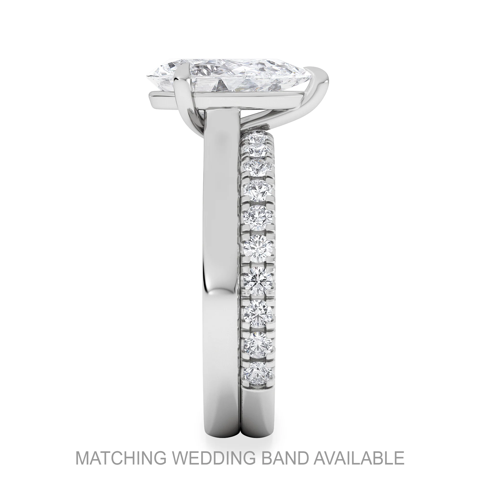 Amora Pear 2.00ct Lab Diamond Engagement Ring F/VS Set in Platinum - Image 5