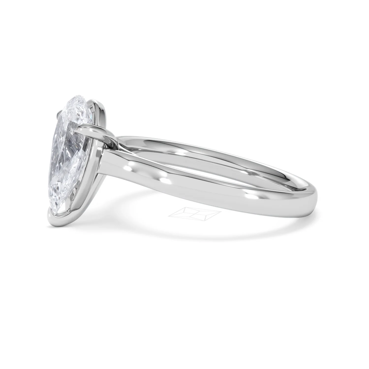 Amora Pear 2.00ct Lab Diamond Engagement Ring F/VS Set in Platinum - Image 72