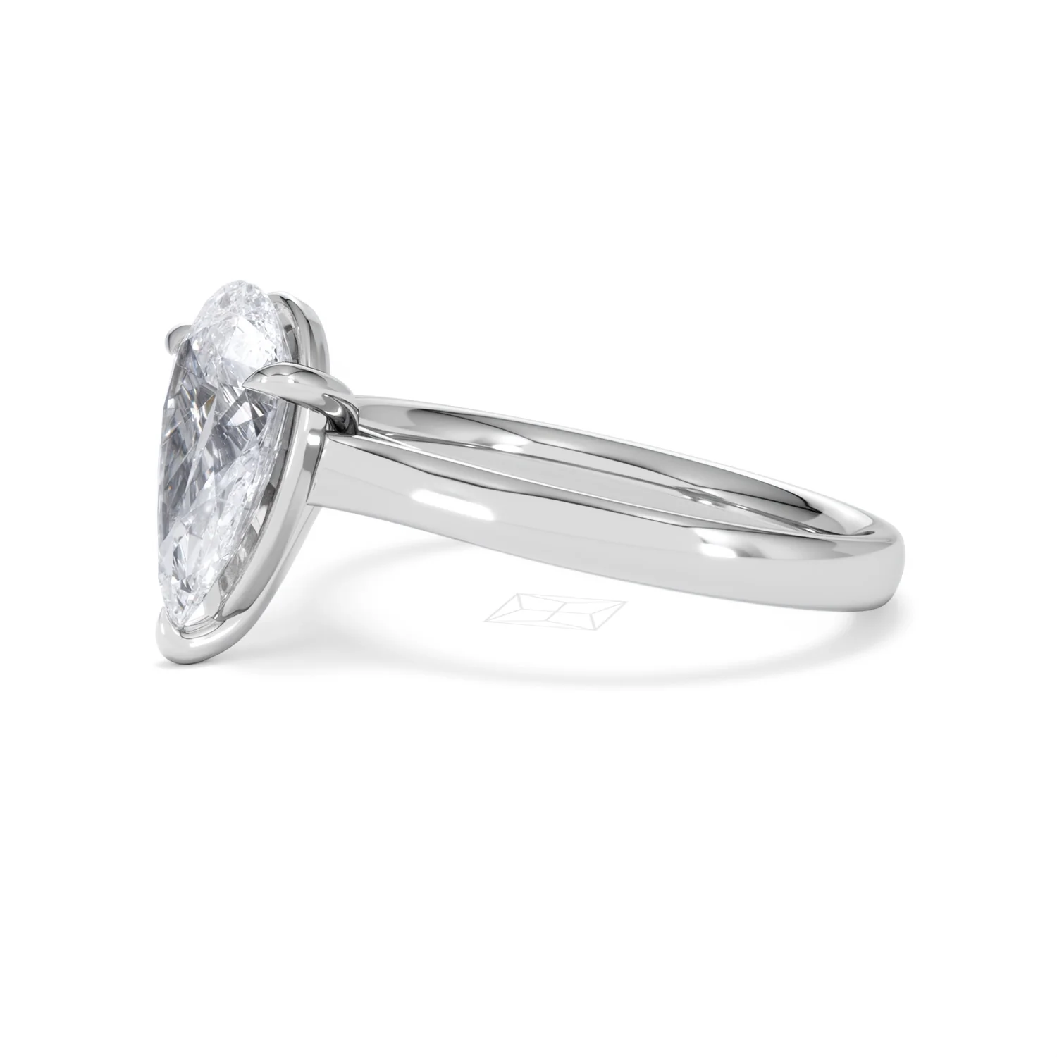 Amora Pear 2.00ct Lab Diamond Engagement Ring F/VS Set in Platinum - Image 74