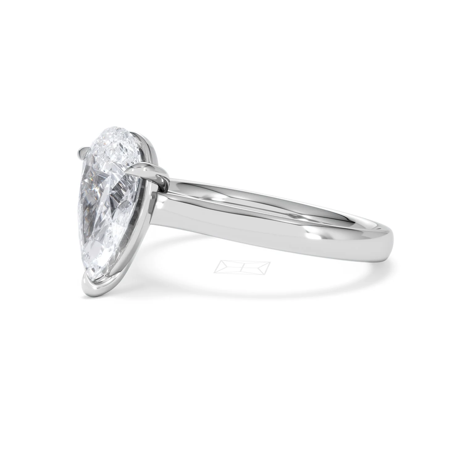 Amora Pear 2.00ct Lab Diamond Engagement Ring F/VS Set in Platinum - Image 76