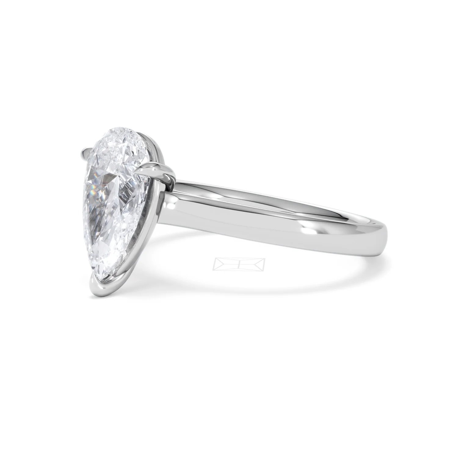 Amora Pear 2.00ct Lab Diamond Engagement Ring F/VS Set in Platinum - Image 77